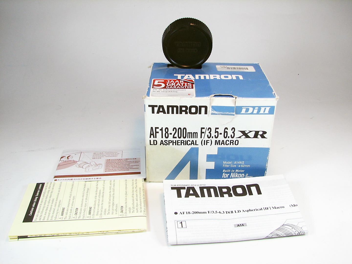 جعبه خالی لنز Tamron 18-200mm F 3.5-5.6