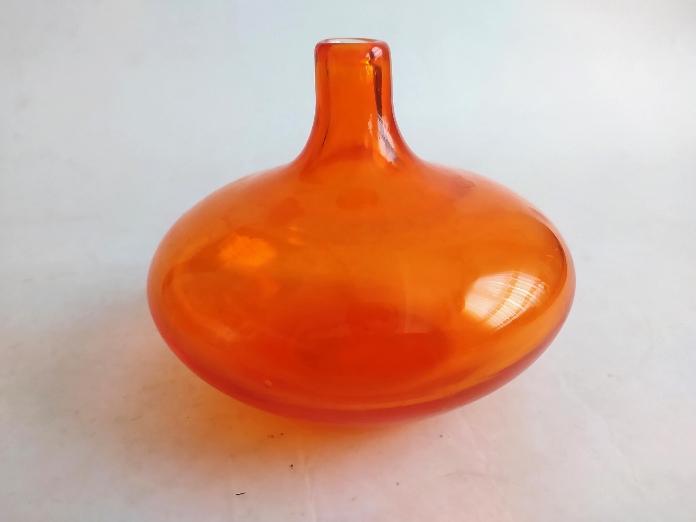  سالونگ یا بطری دستساز شیشه ای کوچک نارنجی