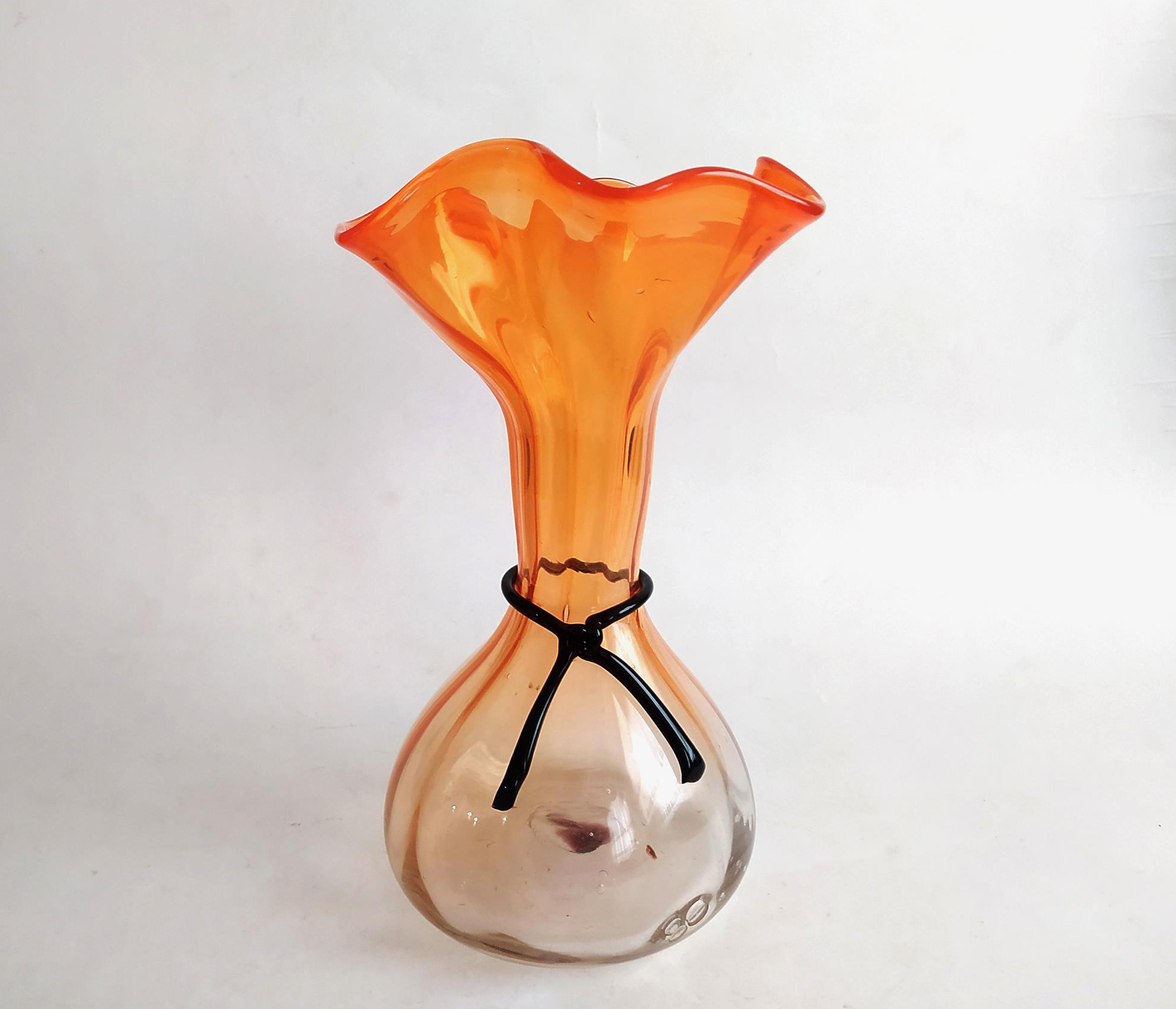  گلدان شیشه ای دستساز سایز بزرگ قدیمی