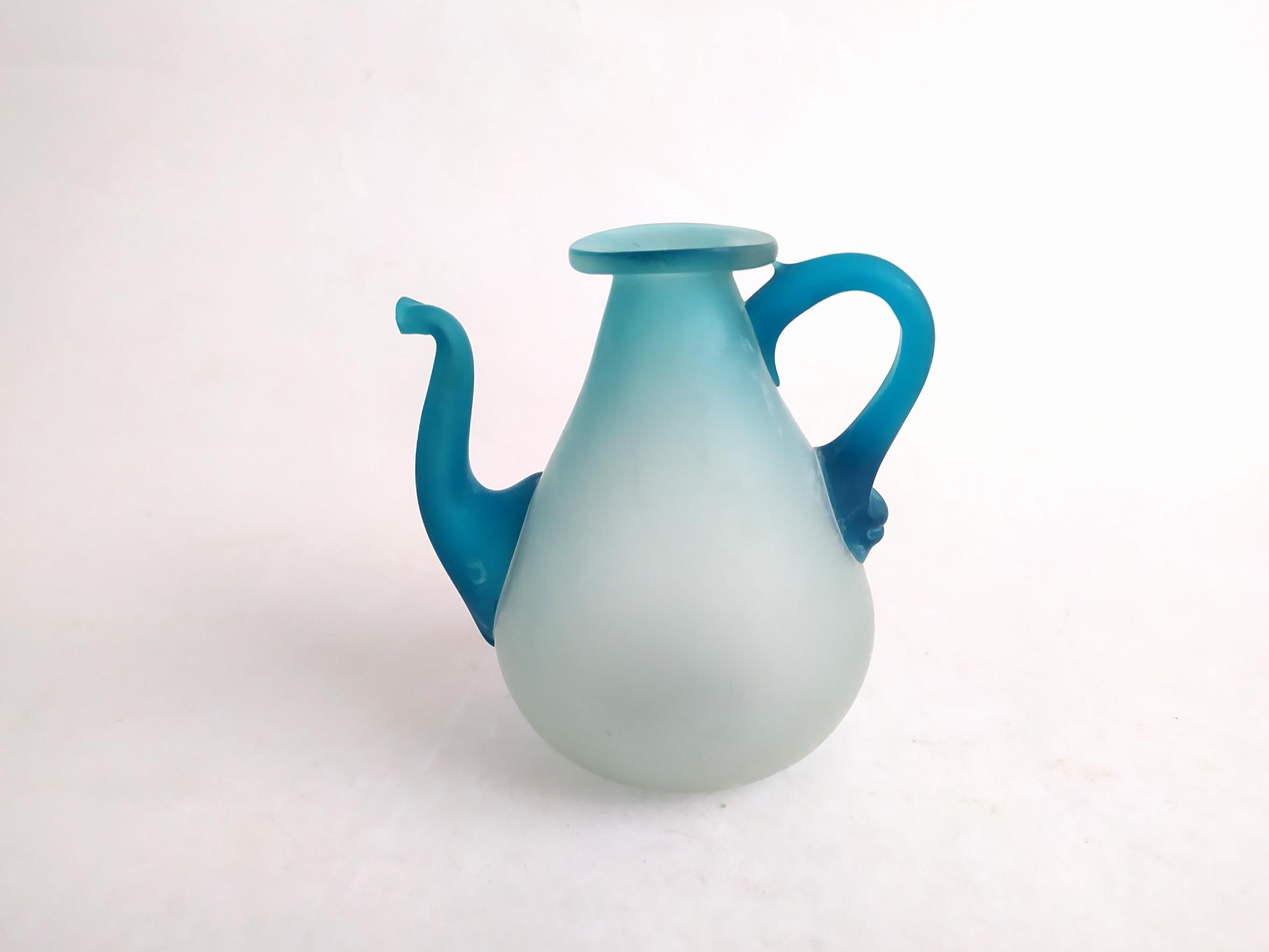  قوری دکوری شیشه ای کاملا دست ساز قدیمی