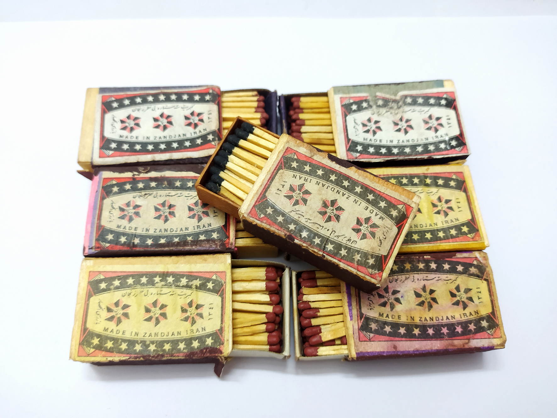  7 کبریت 3ستاره چوبی کشومقوایی زنجان 1341