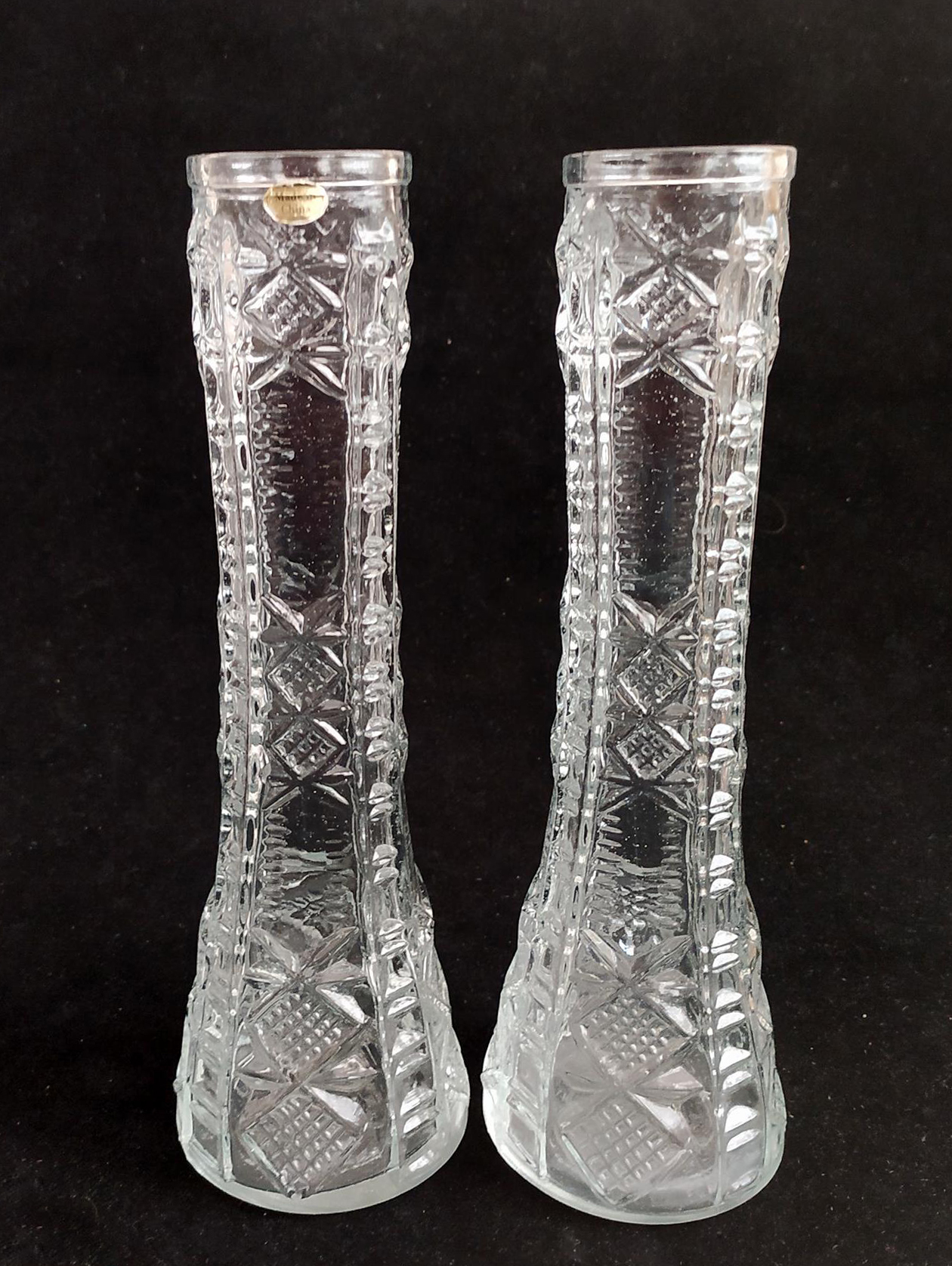  2عدد گلدان 6 وجهی قدیمی در حد آکبند