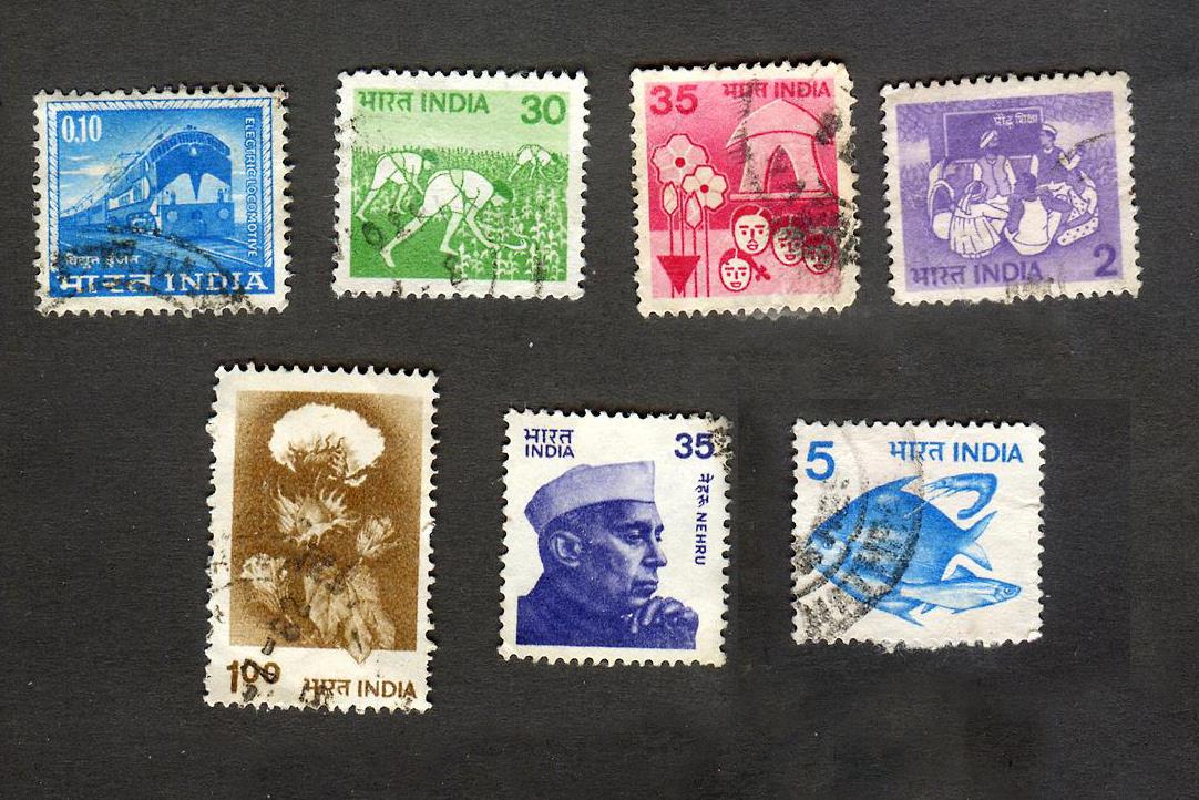 7 عدد تمبر زیبای مربوط به کشور هندوستان