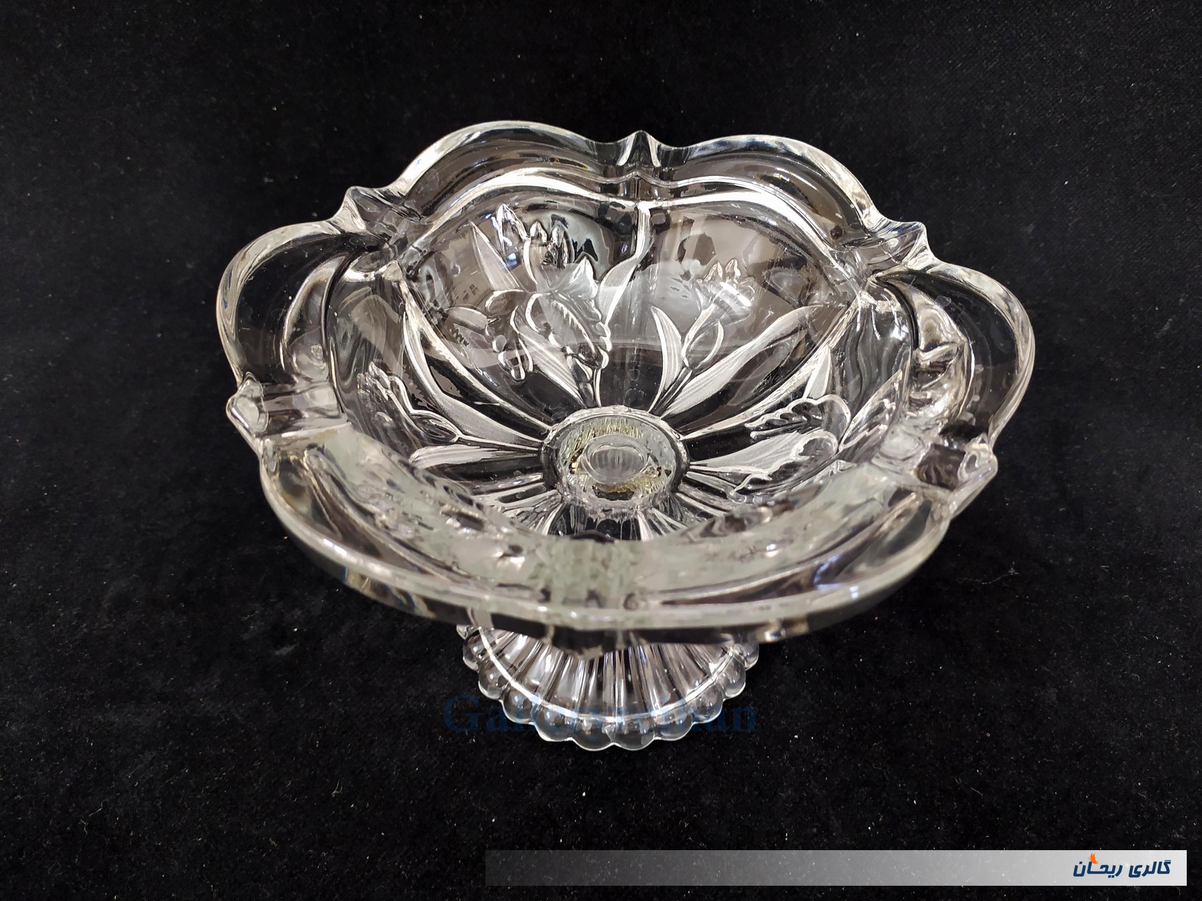  شکلات خوری پایه دار ضخیم طرح گل زنبق