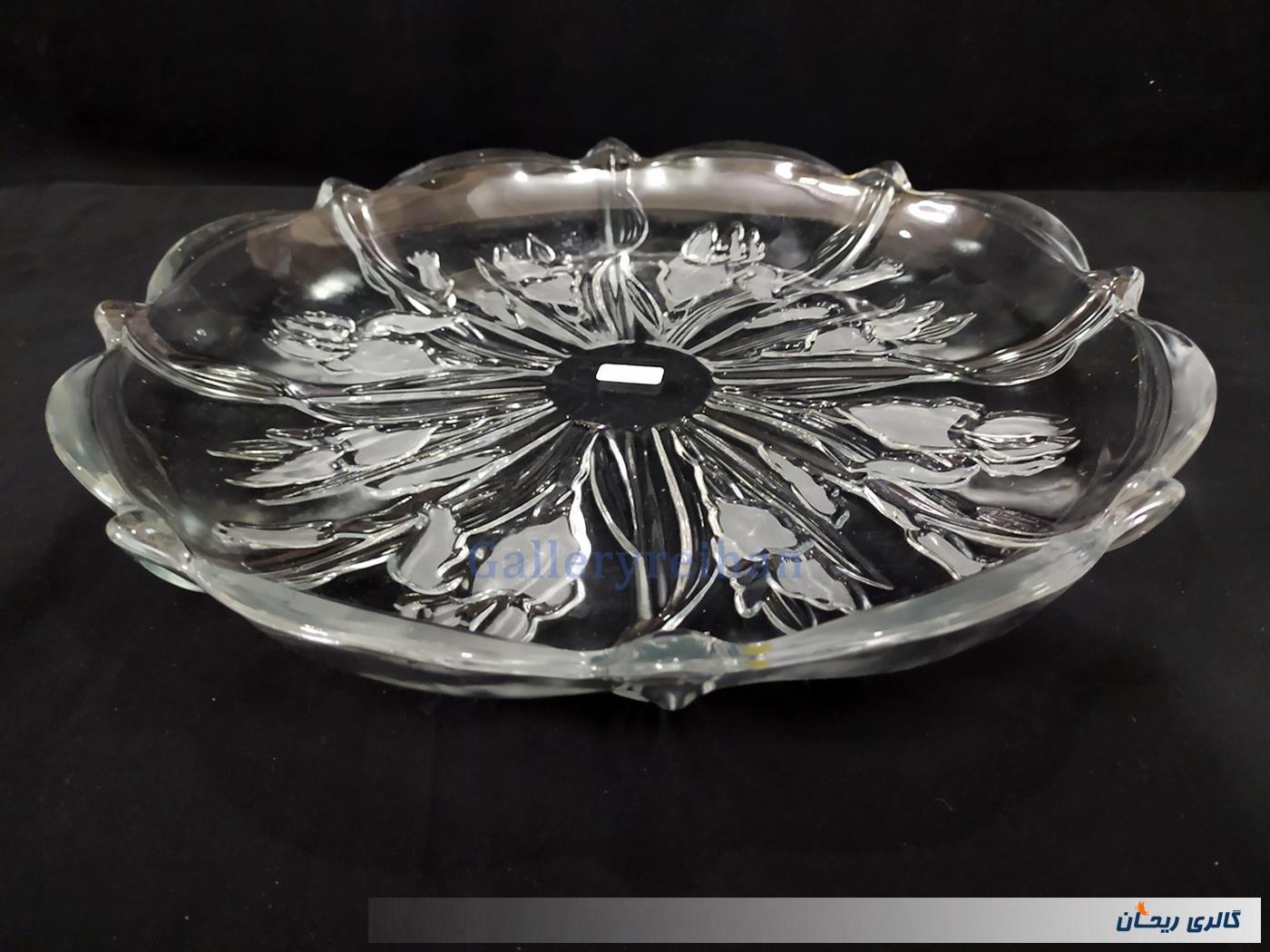  دیس میوه خوری بلوری ضخیم طرح گل زنبق