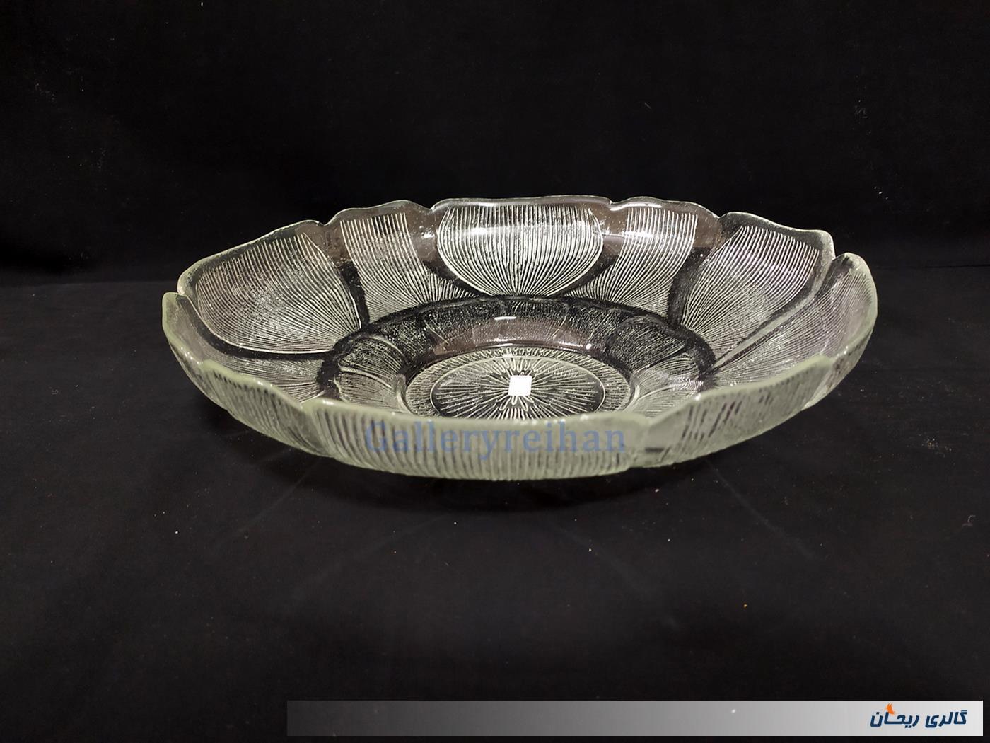  ظرف میوه خوری بلور طرح گل یخی 