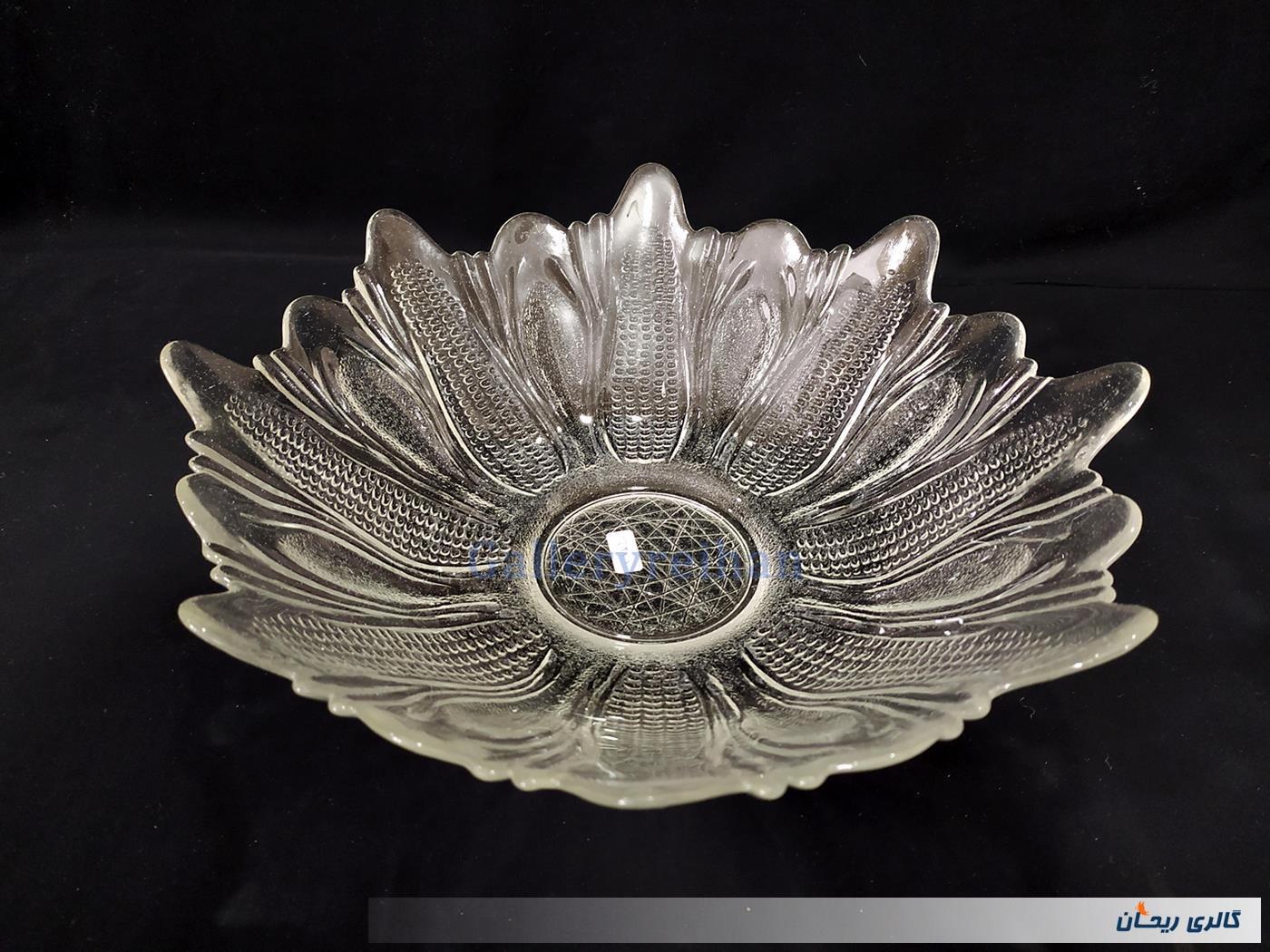  ظرف میوه خوری بلور قدیمی طرح کمیاب ذرت 