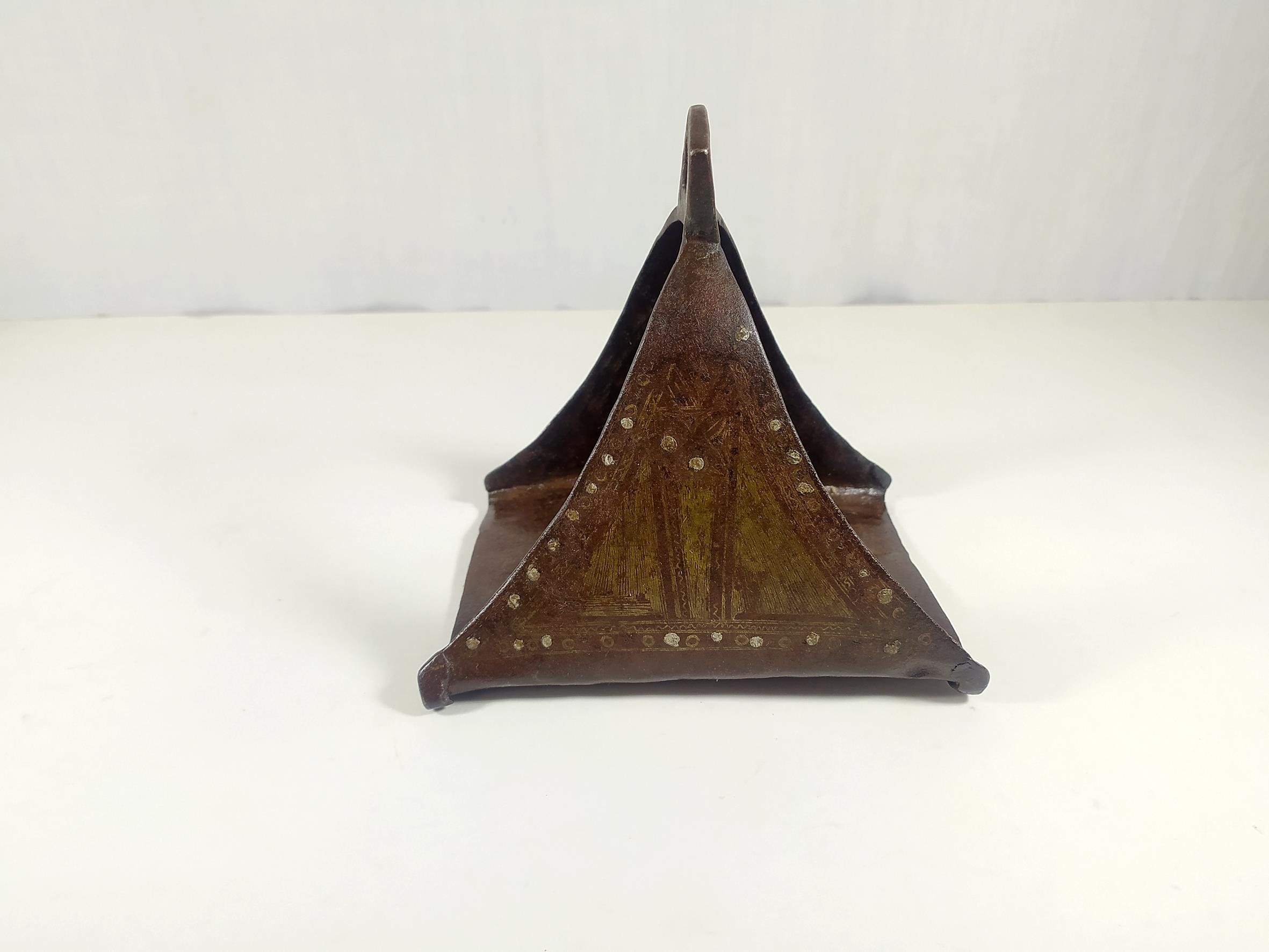 رکاب فولادی کلکسیونی قاجاری دستساز نقره کوب 