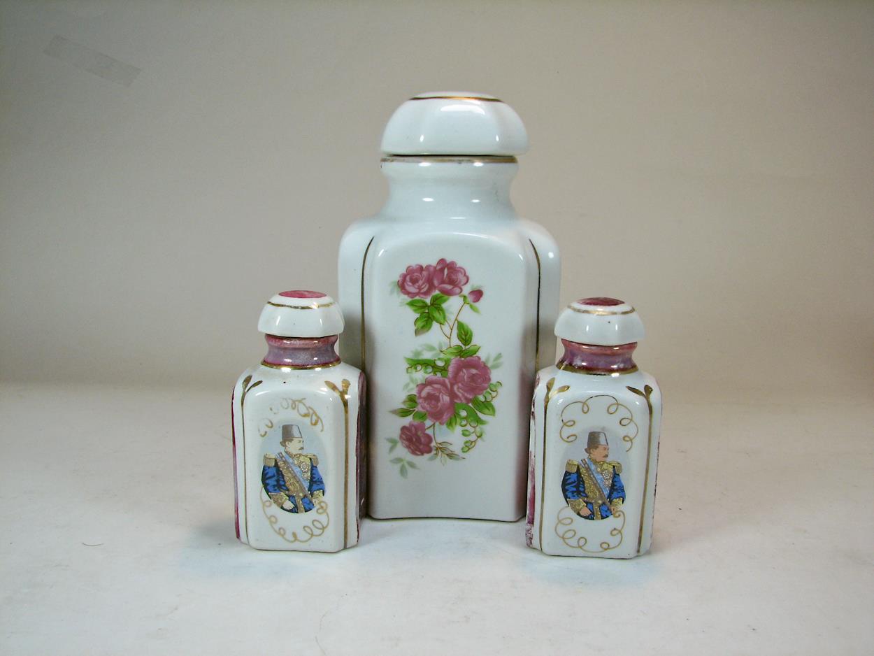  جفت چایدان کمیاب مینیاتوری لاکی قدیمی