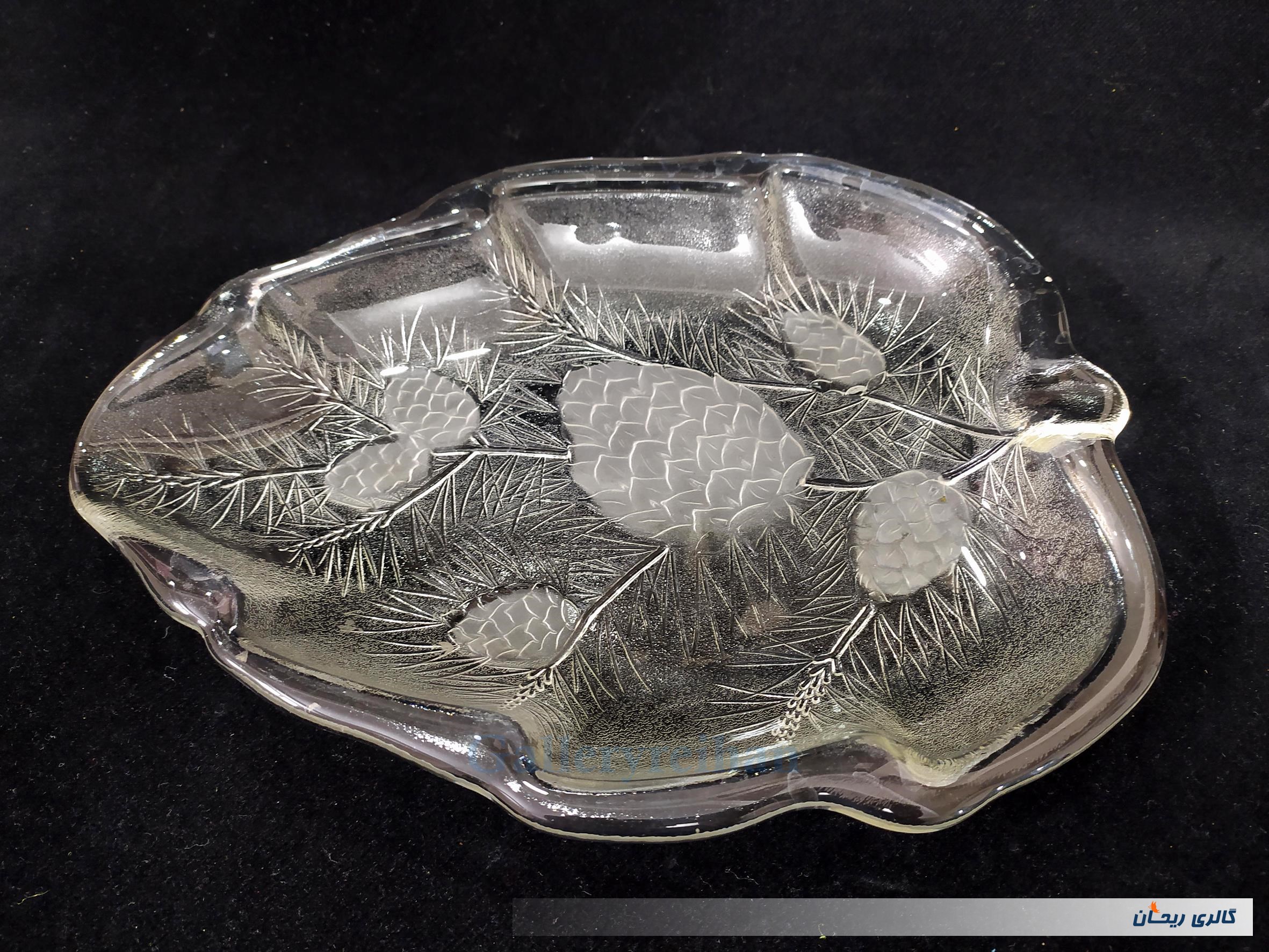  ظرف پذیرایی طرح برگ و میوه کاج ضخیم 