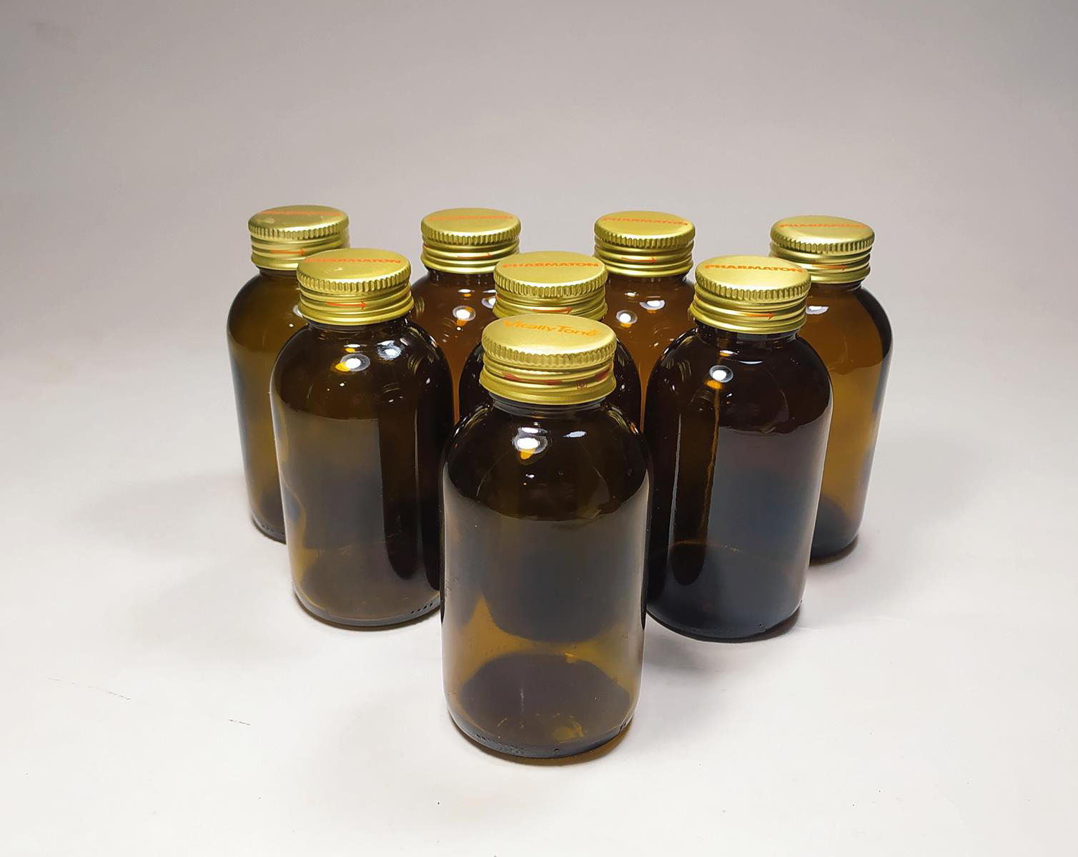  8 عدد بطری دودی درب فلزی 12Cm 