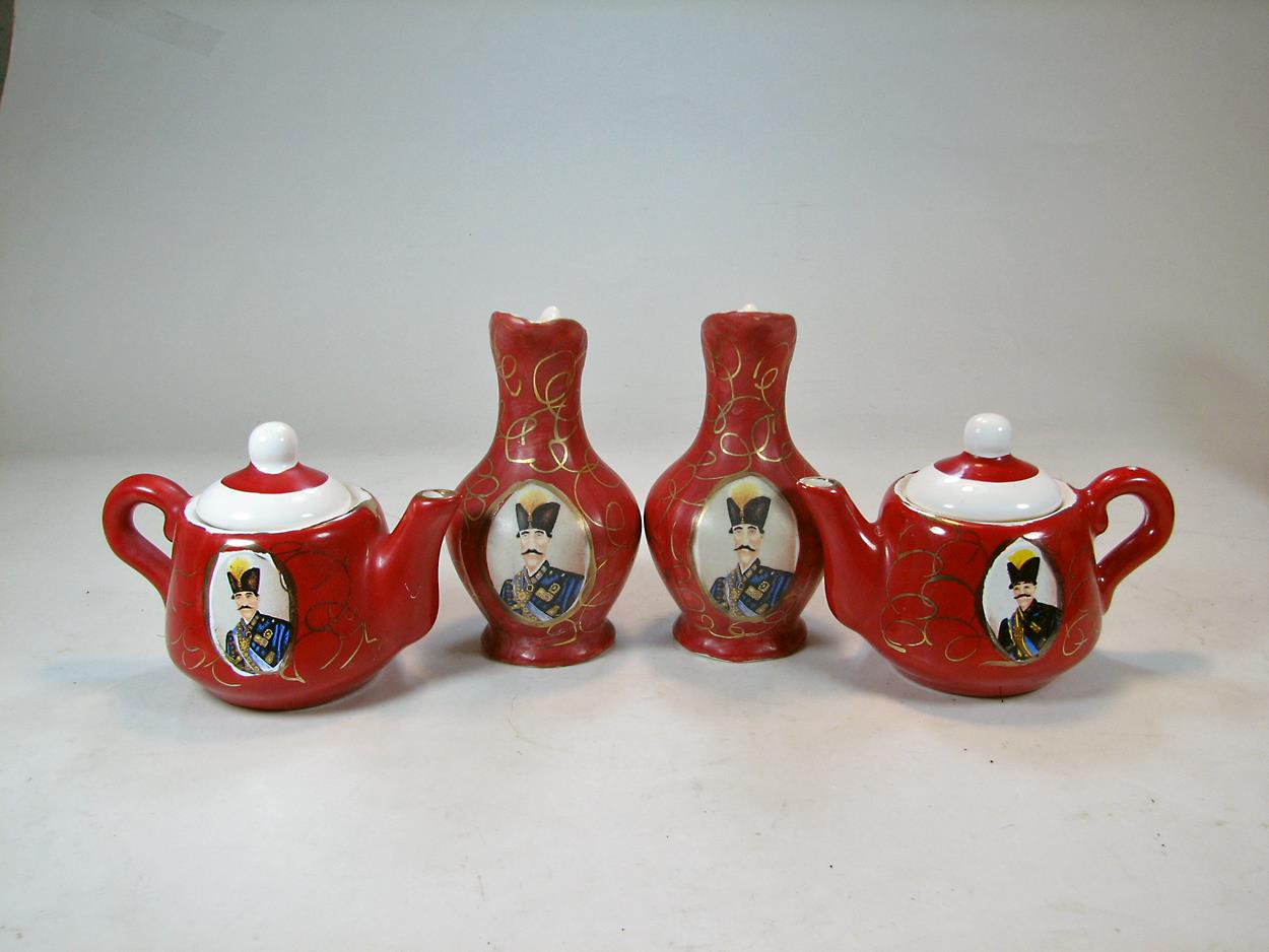  ست 4 تکه ظروف لاکی قوری و پارچ کوچک