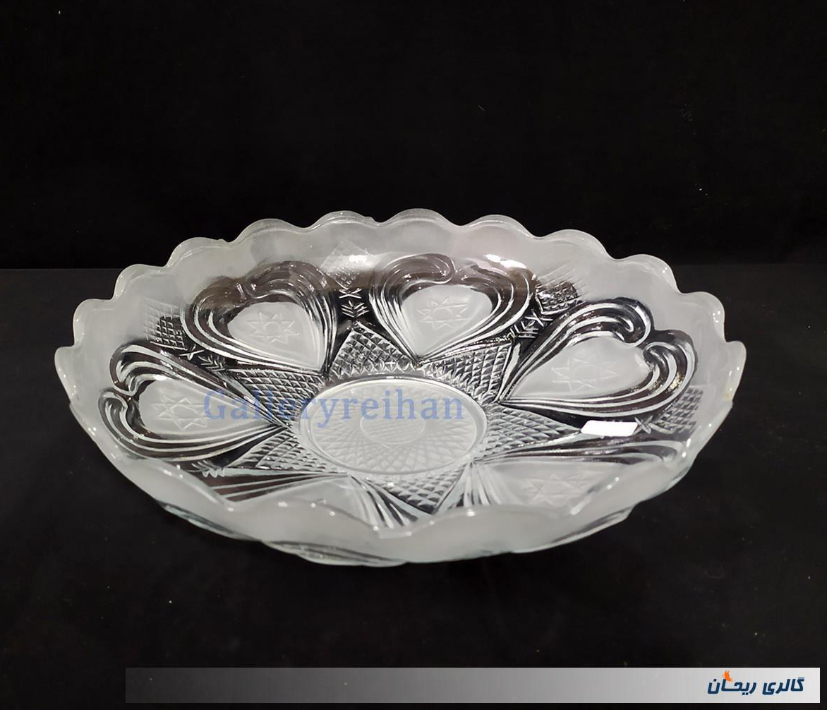  ظرف میوه خوری ضخیم بلوری طرح قلب