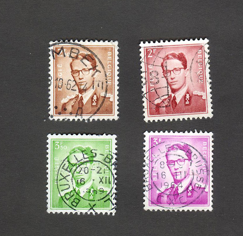 4 عدد تمبر قدیمی کشور بلژیک 1953 