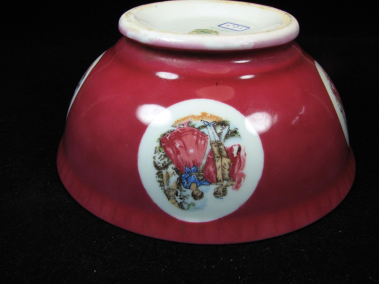 کاسه چینی قدیمی لاکی لیلی و مجنون