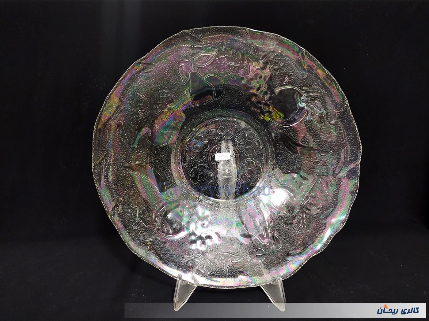  ظرف میوه خوری بلور قدیمی زنگاری سالم