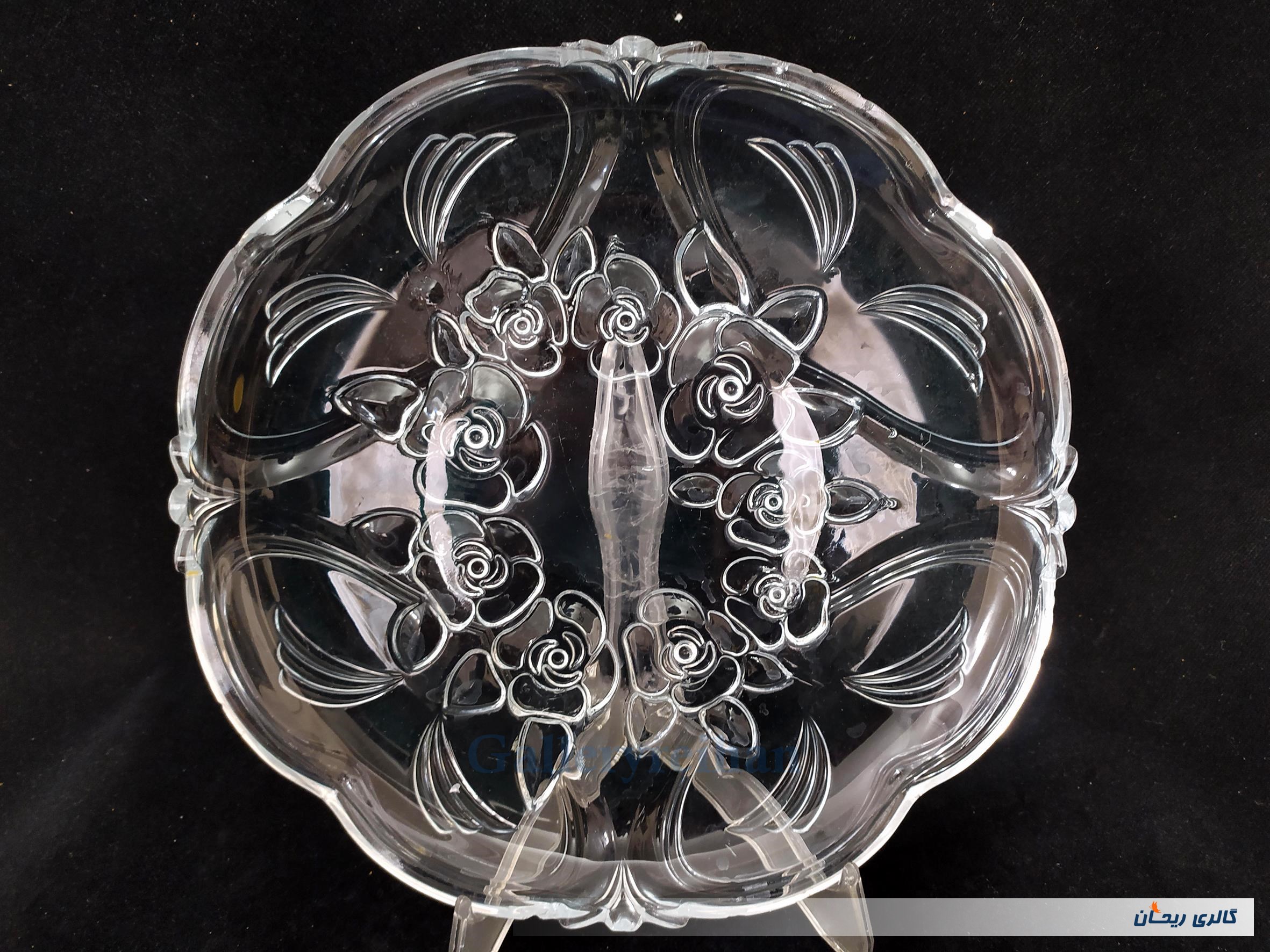  دیس میوه خوری بلوری ضخیم طرح گل
