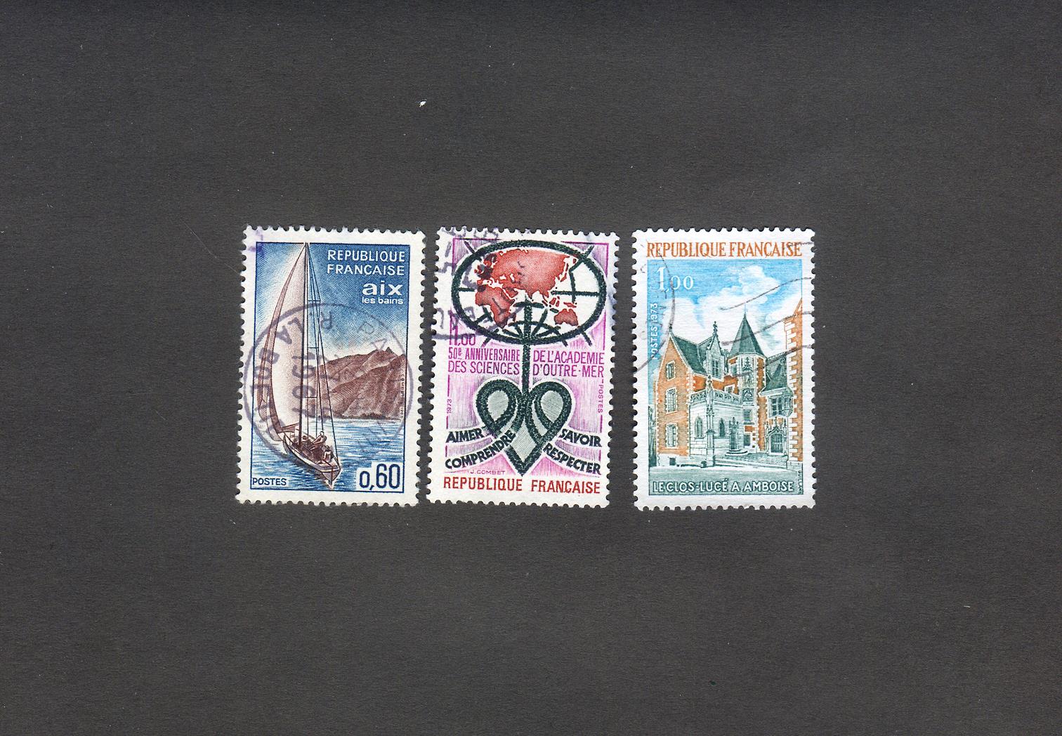  3 عدد تمبر مربوط به کشور فرانسه