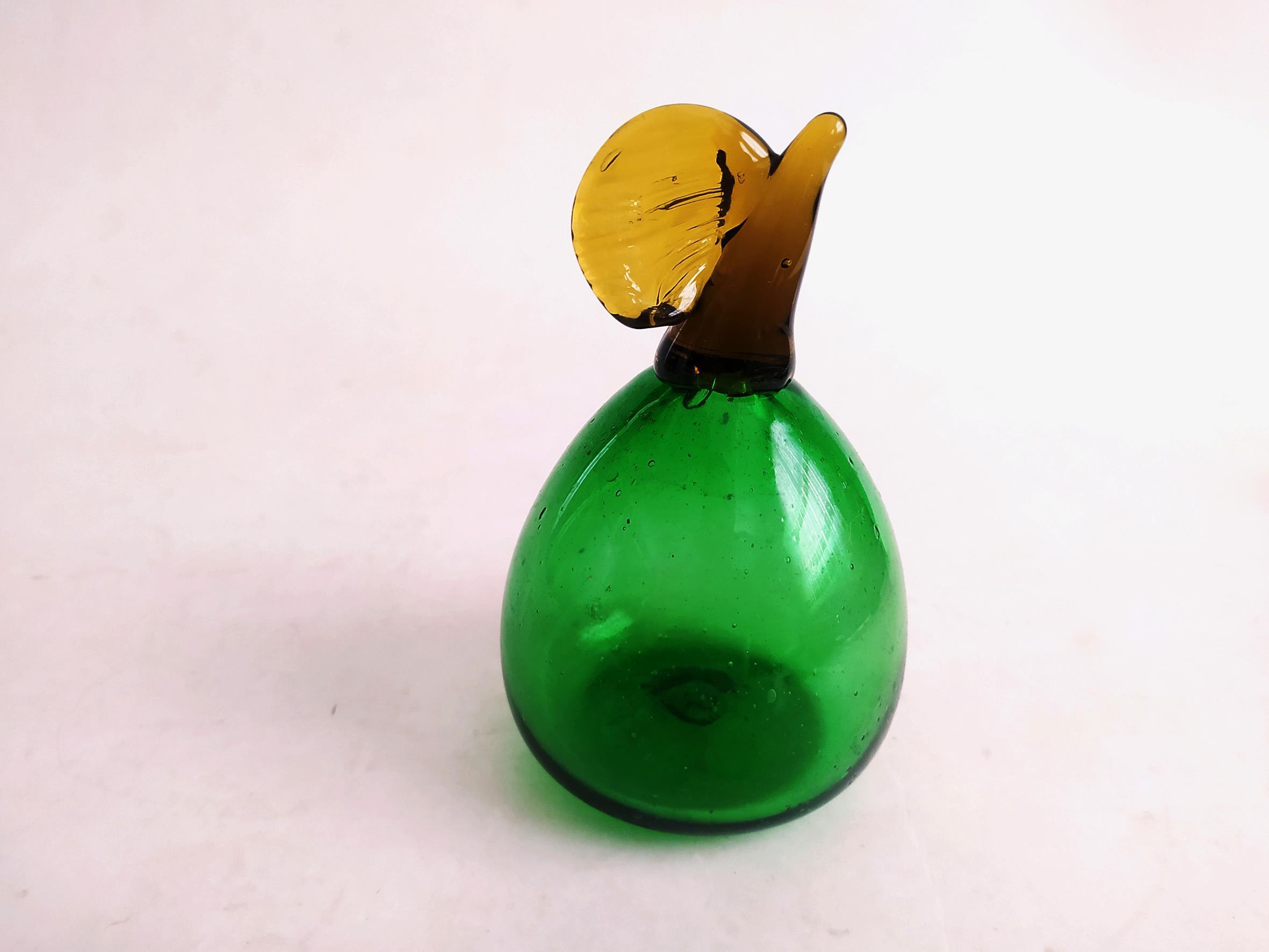  گلابی شیشه ای دست ساز قدیمی خوشرنگ 