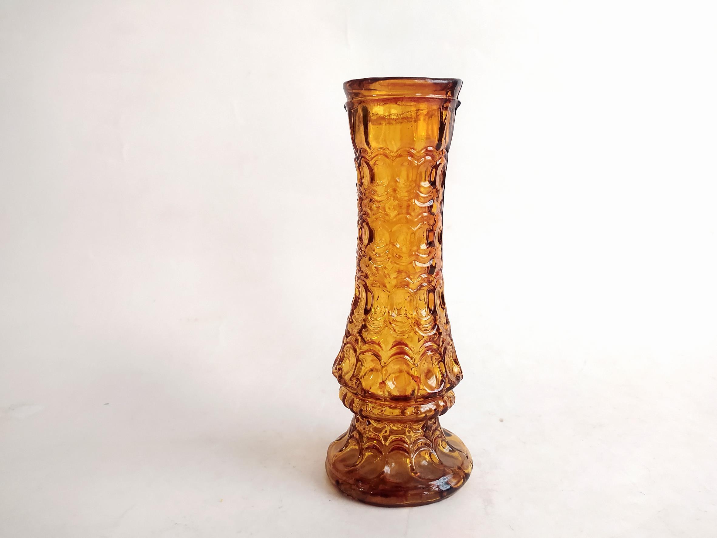  گلدان قدیمی رنگ شده عسلی زیبا