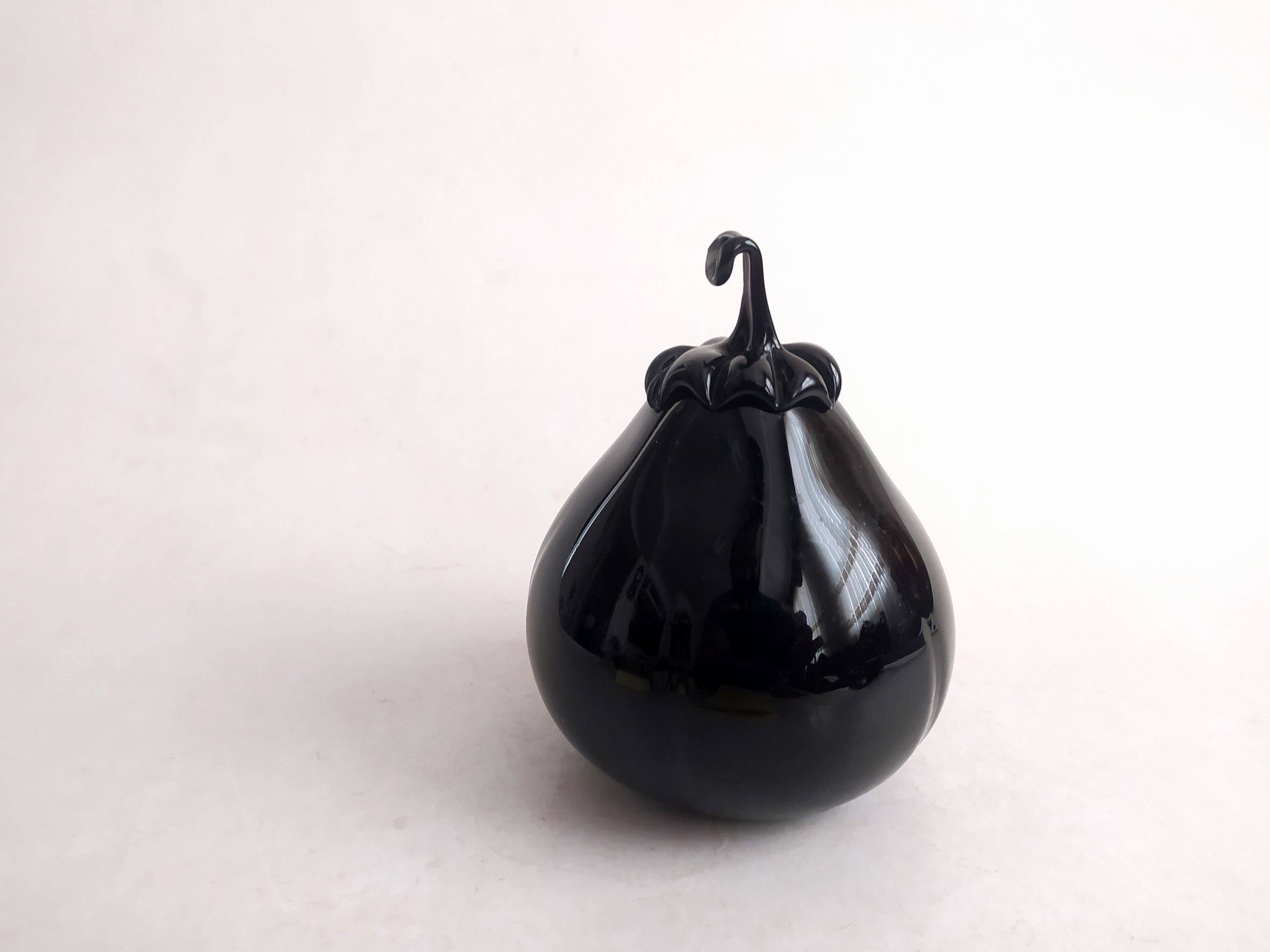  بادمجان شیشه ای دستساز قدیمی سایز بزرگ