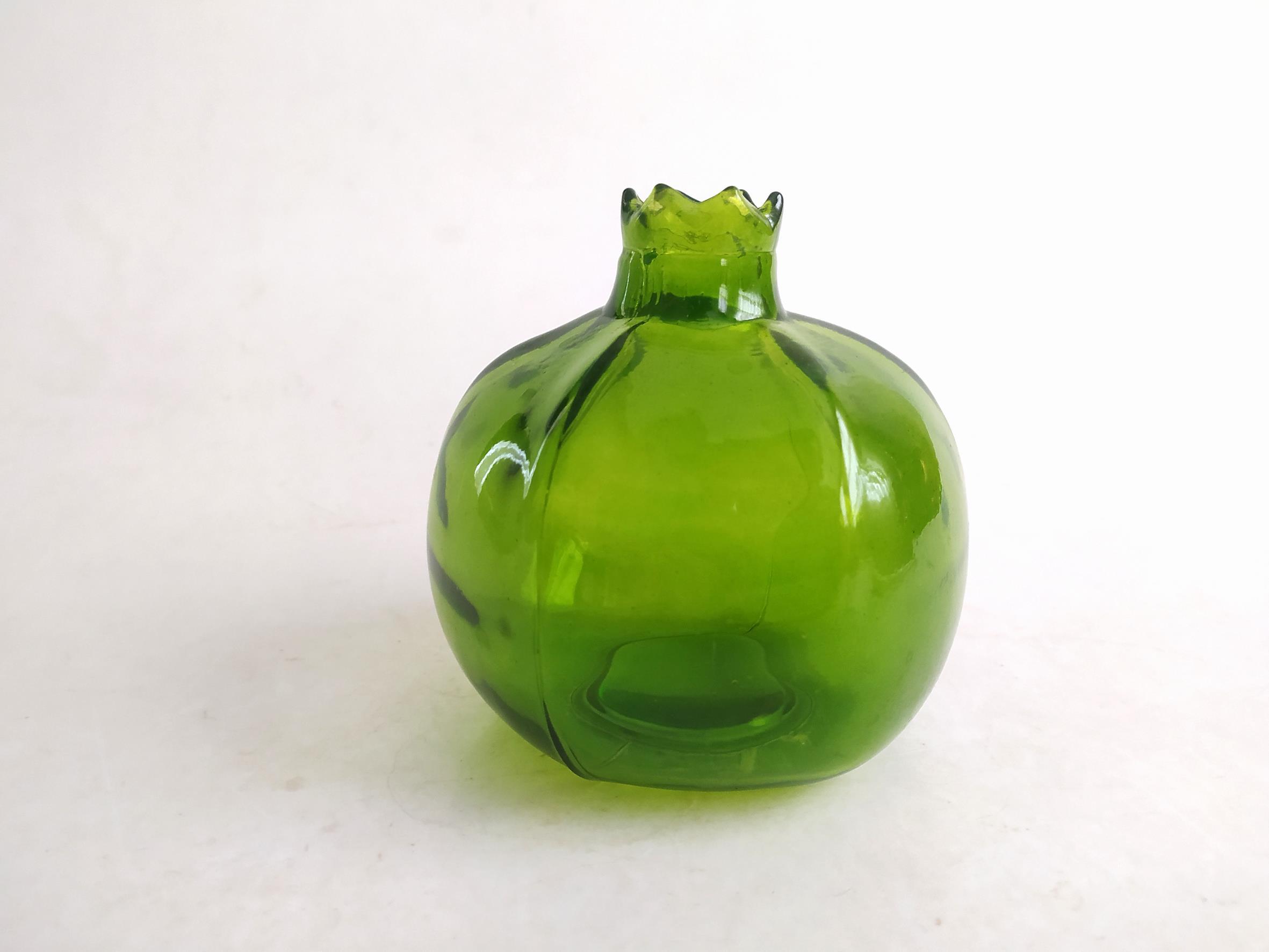 انار شیشه ای سایز بزرگ سبز رنگ شرکتی