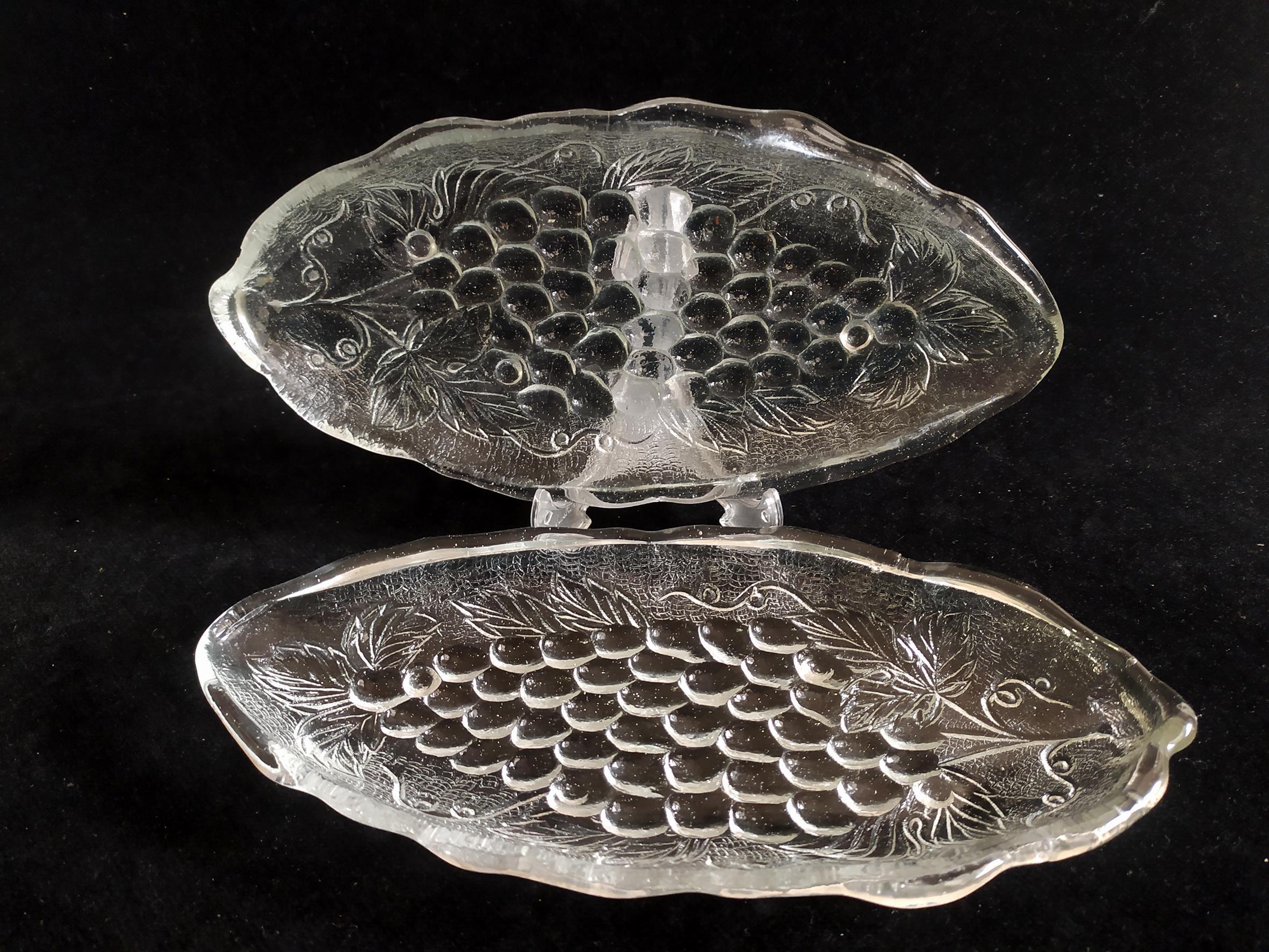 2عدد دیس بلوری یا خرما خوری گل انگوری