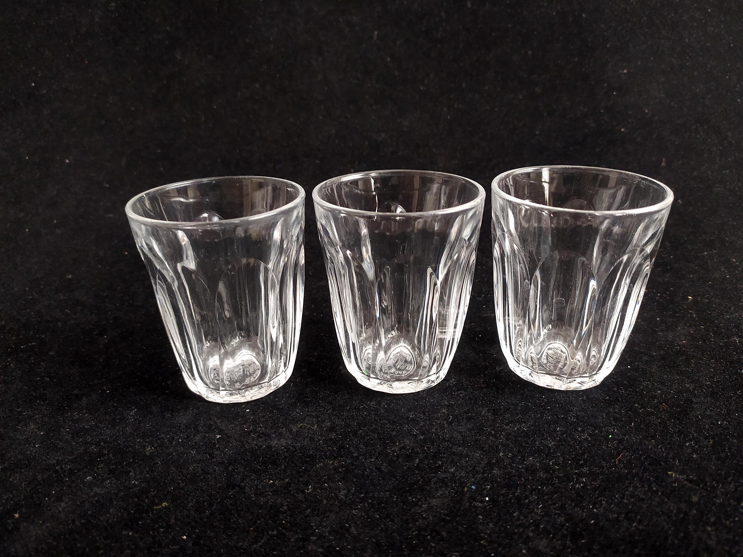  3 استکان قدیمی دورالکس Duralex فرانسه