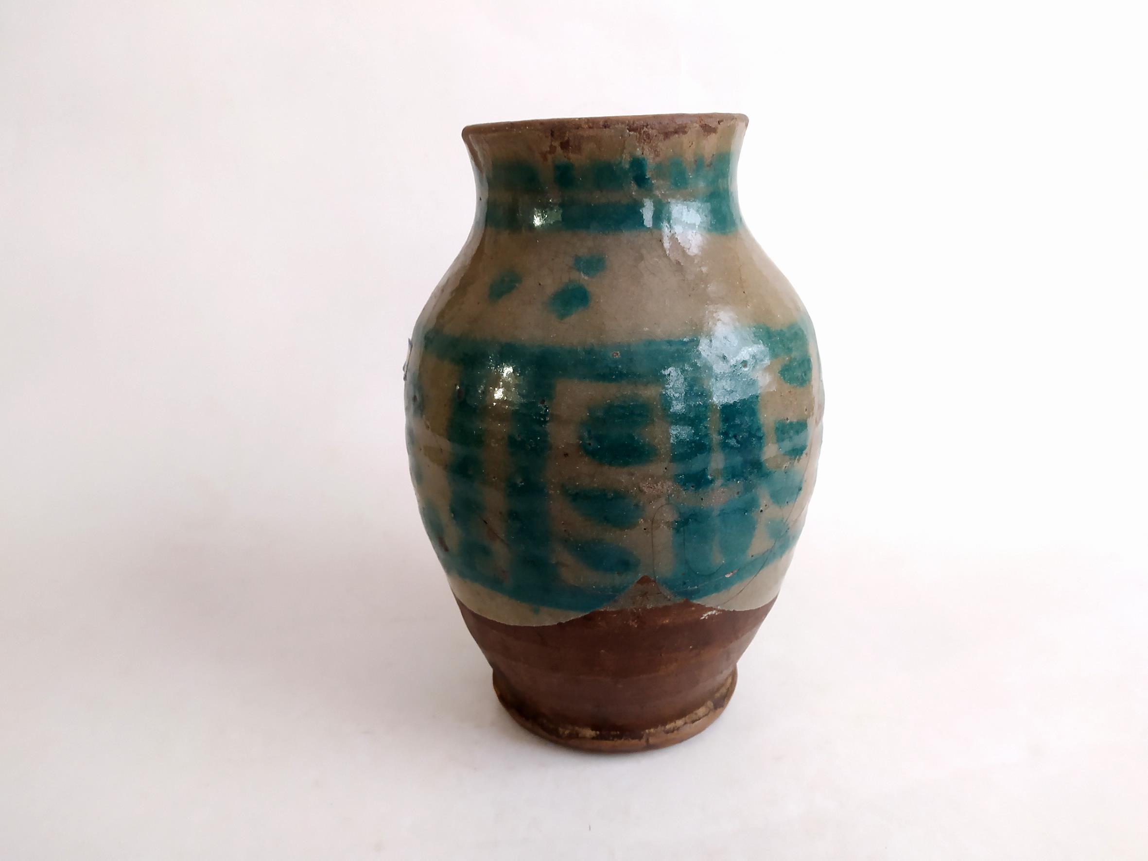  مرتبونی یا روغندون سفالی کهنه قاجاری 