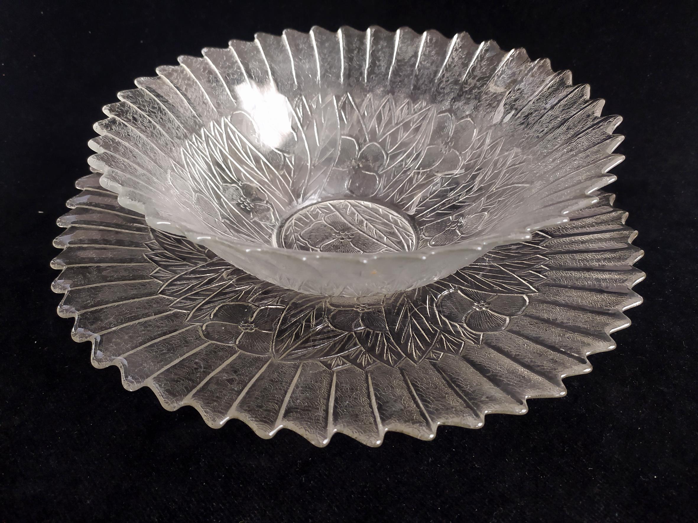  ظروف زیر و روی قدیمی طرح گل بزرگ