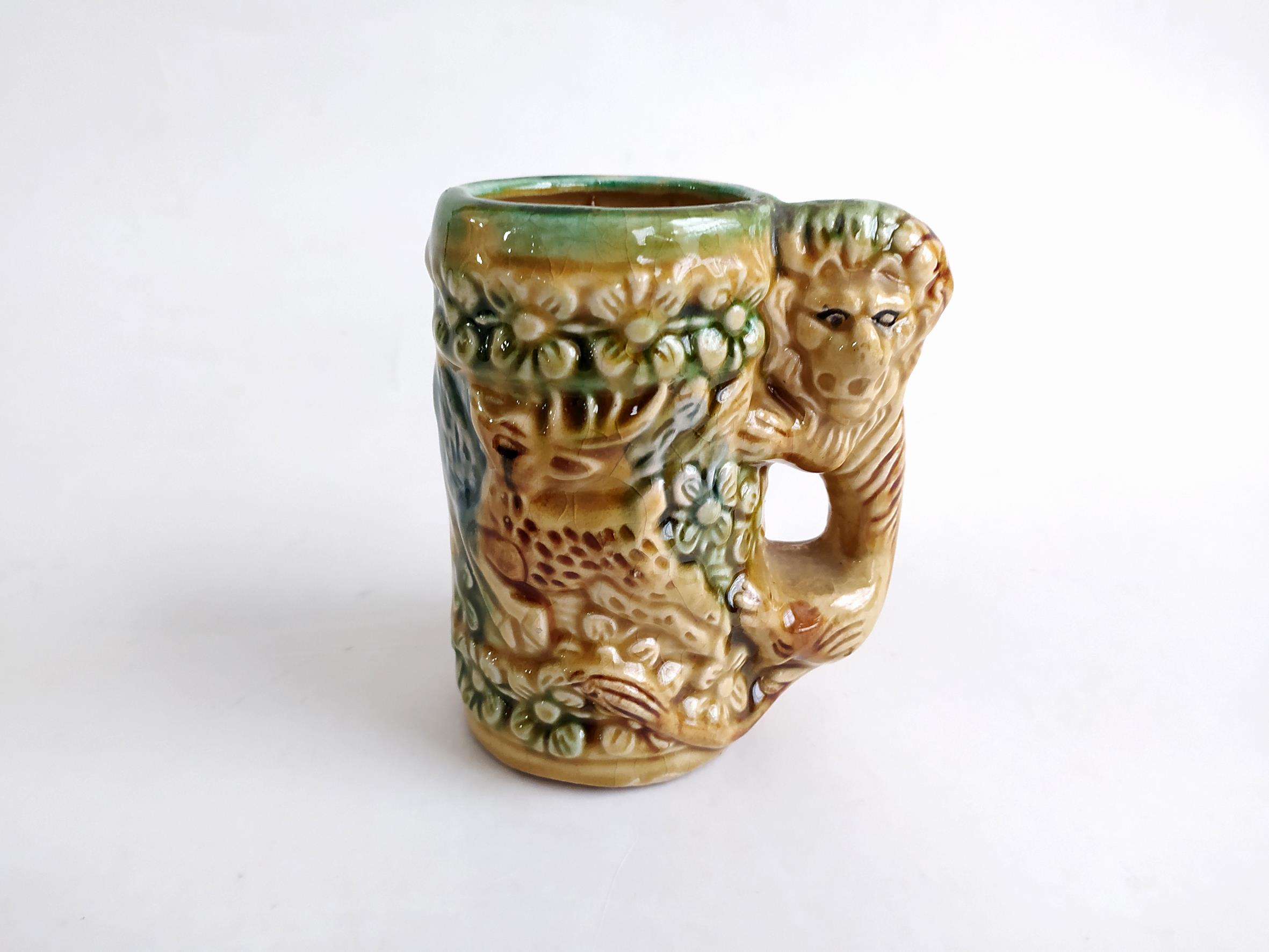  لیوان سرامیکی طرح شیر و گوزن قدیمی زیبا