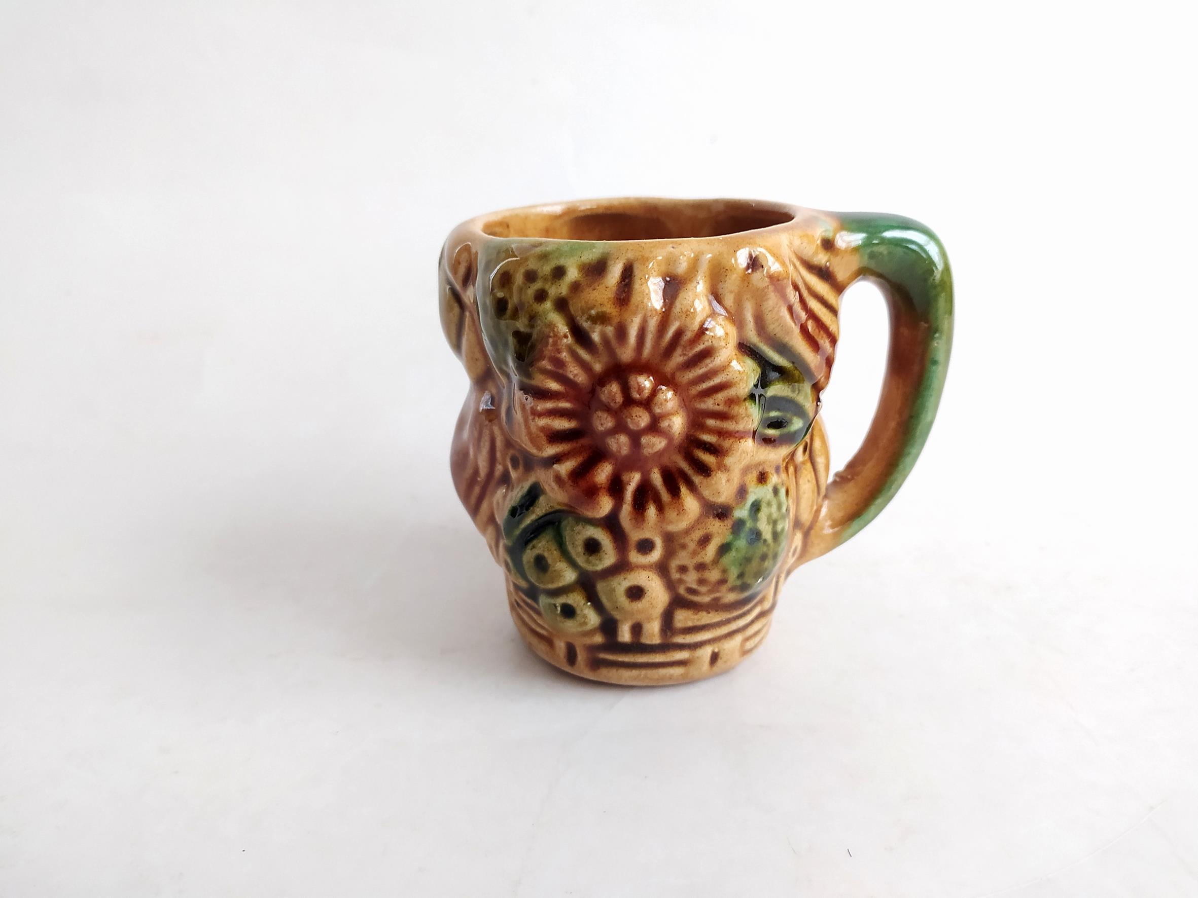  لیوان سرامیکی طرح گل و میوه قدیمی زیبا