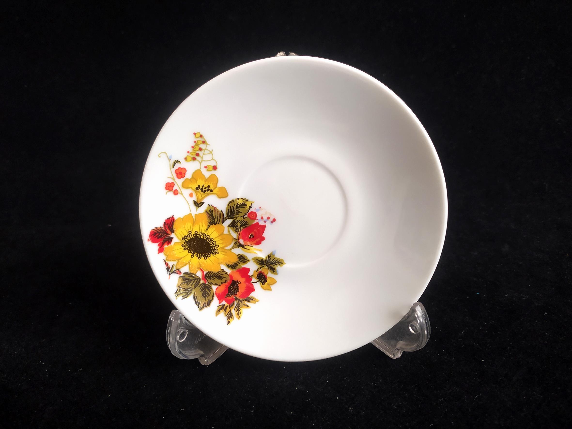  دیوارکوب قدیمی کوچک طرح گل زرد و نارنجی 