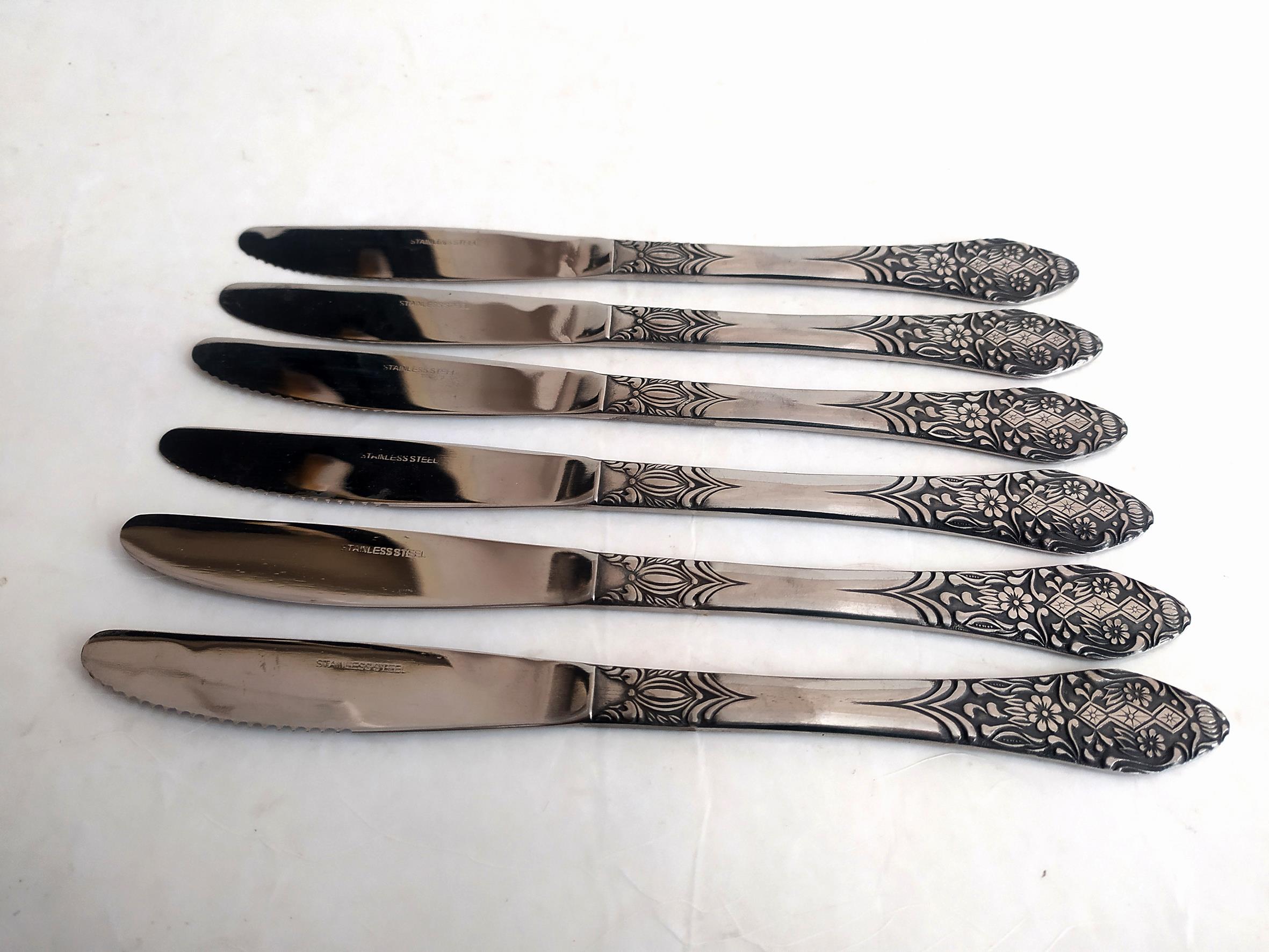  6 عدد کارد سیاه قلم کلکسیونی در حد آکبند