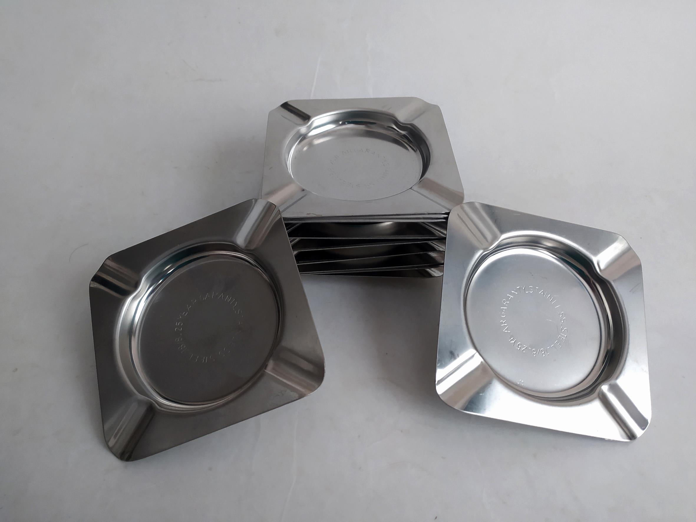 2عدد زیر سیگاری استیل نو قدیمی STEEL 18.8