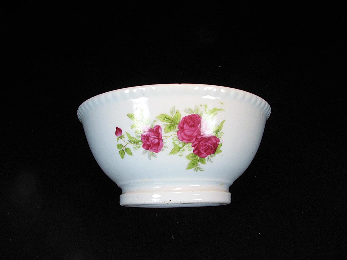 کاسه آبگوشت خوری گل سرخی قدیمی ساخت ژاپن