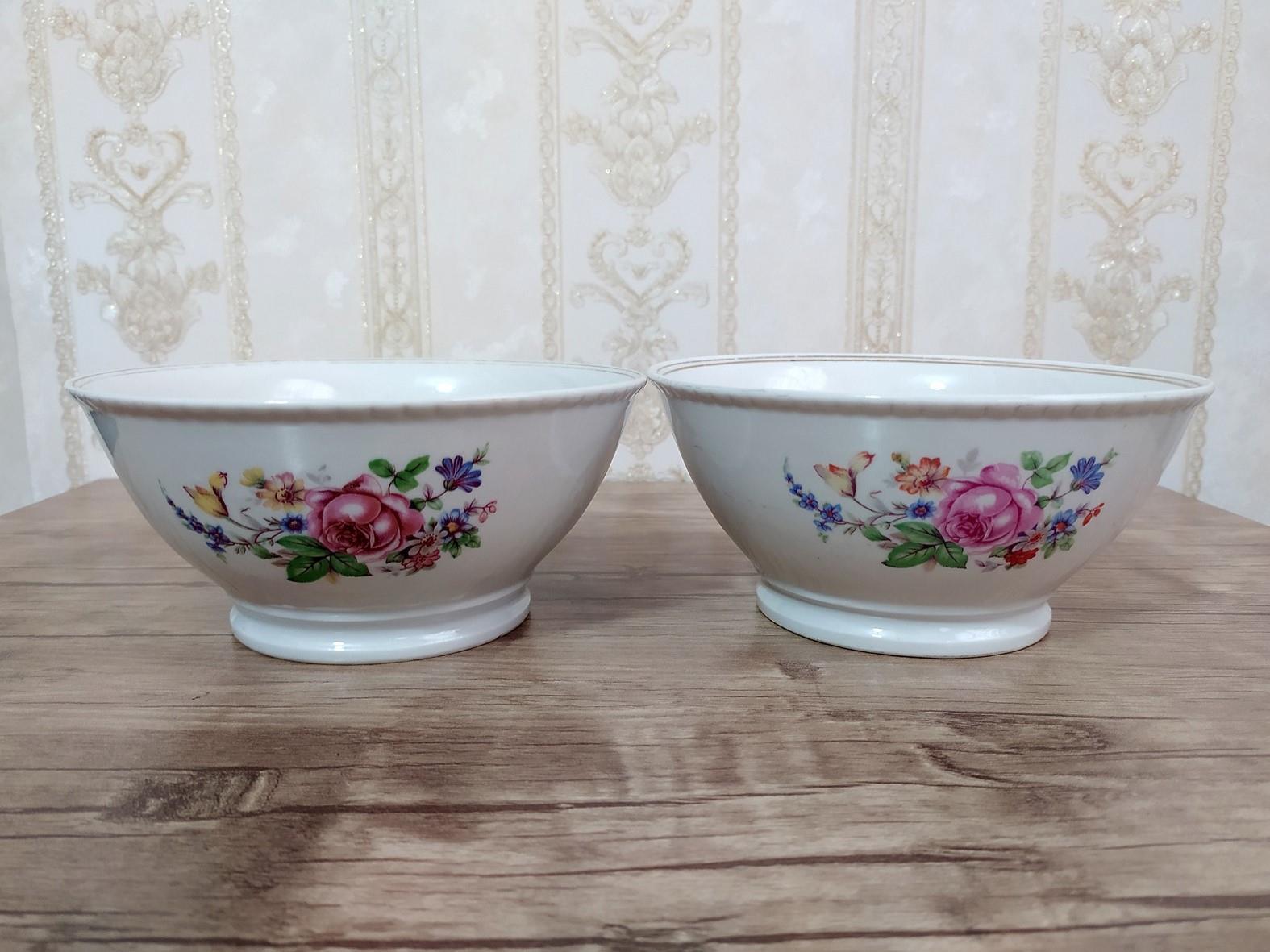 جفت کاسه روسی بسیار قدیمی کلکسیونی