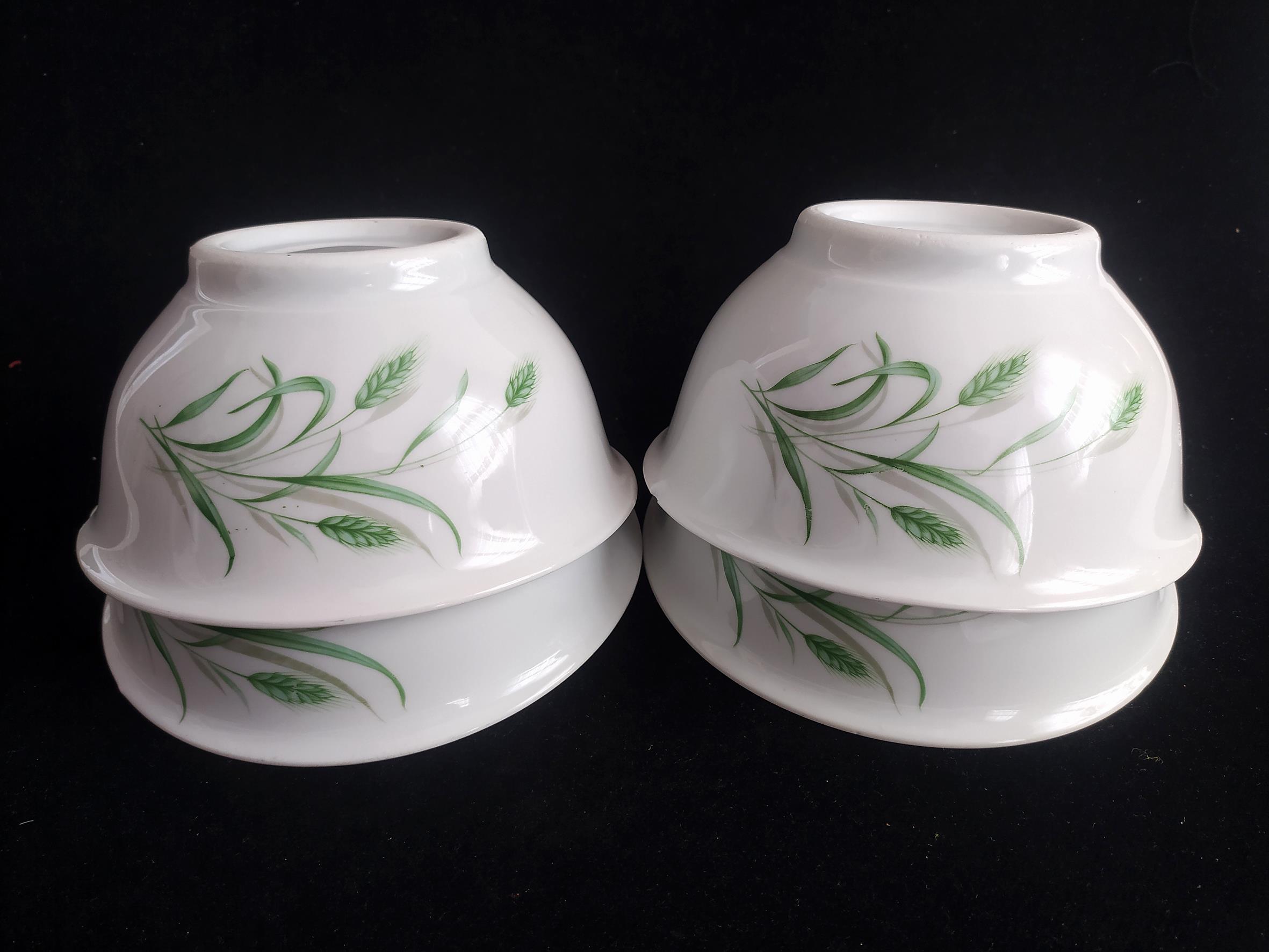 4 کاسه آبگوشت خوری گل گندمی قدیمی