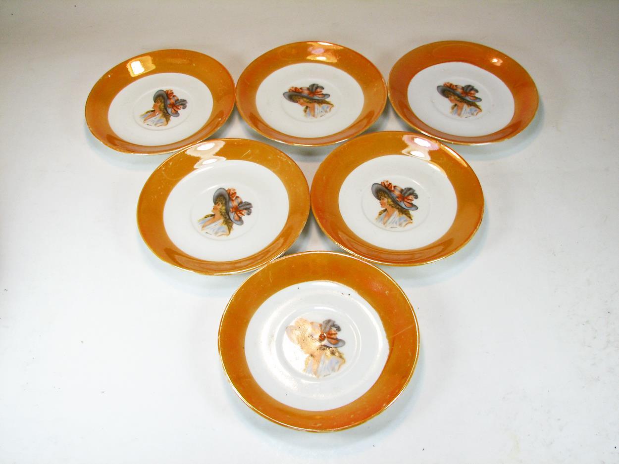 6عدد نعلبکی قدیمی ساخت ایران طرح عکسی 