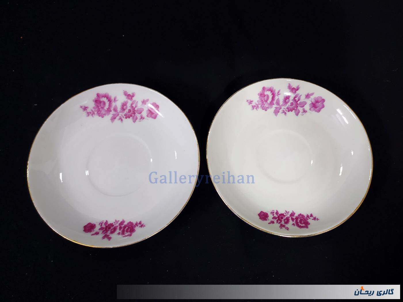 2 دیوارکوب یا زیرفنجانی گل سرخ قدیمی