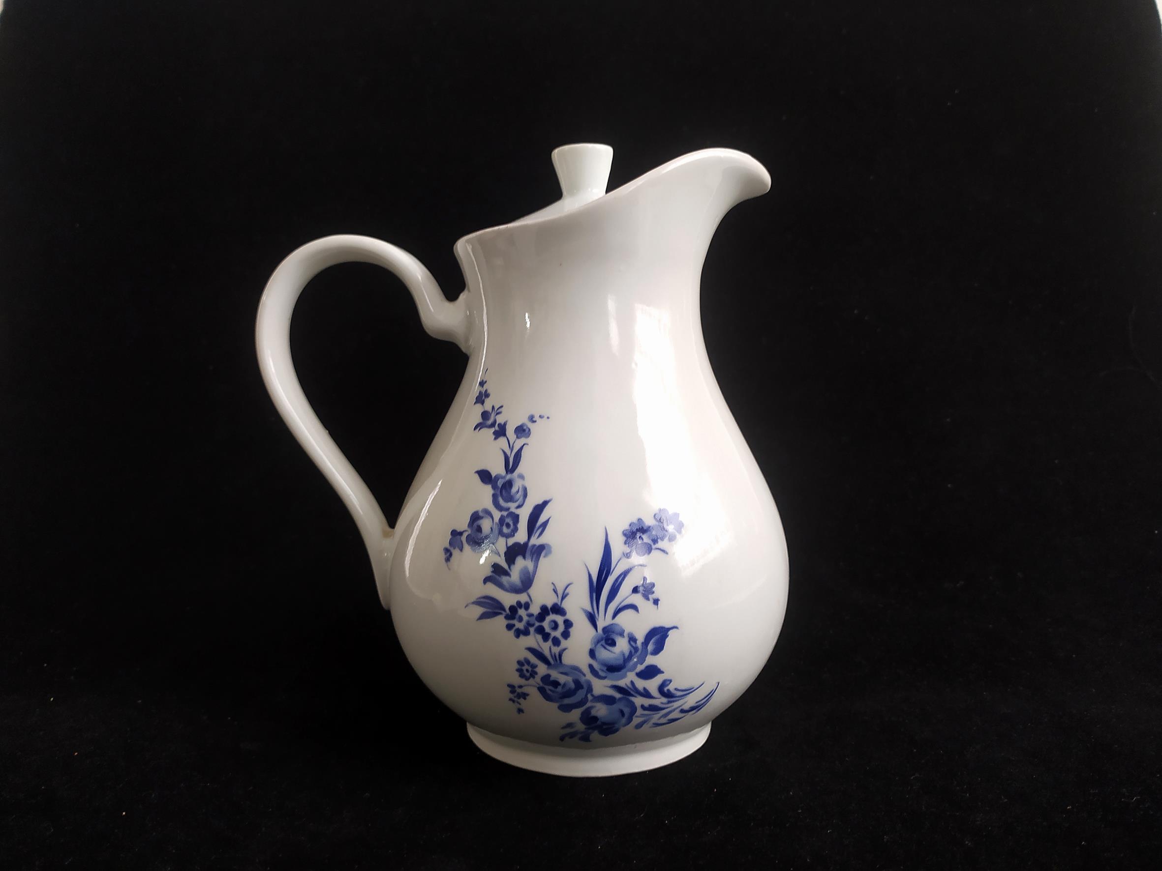 پارچ قلم آبی آلمانی دربدار قدیمی زیبا 