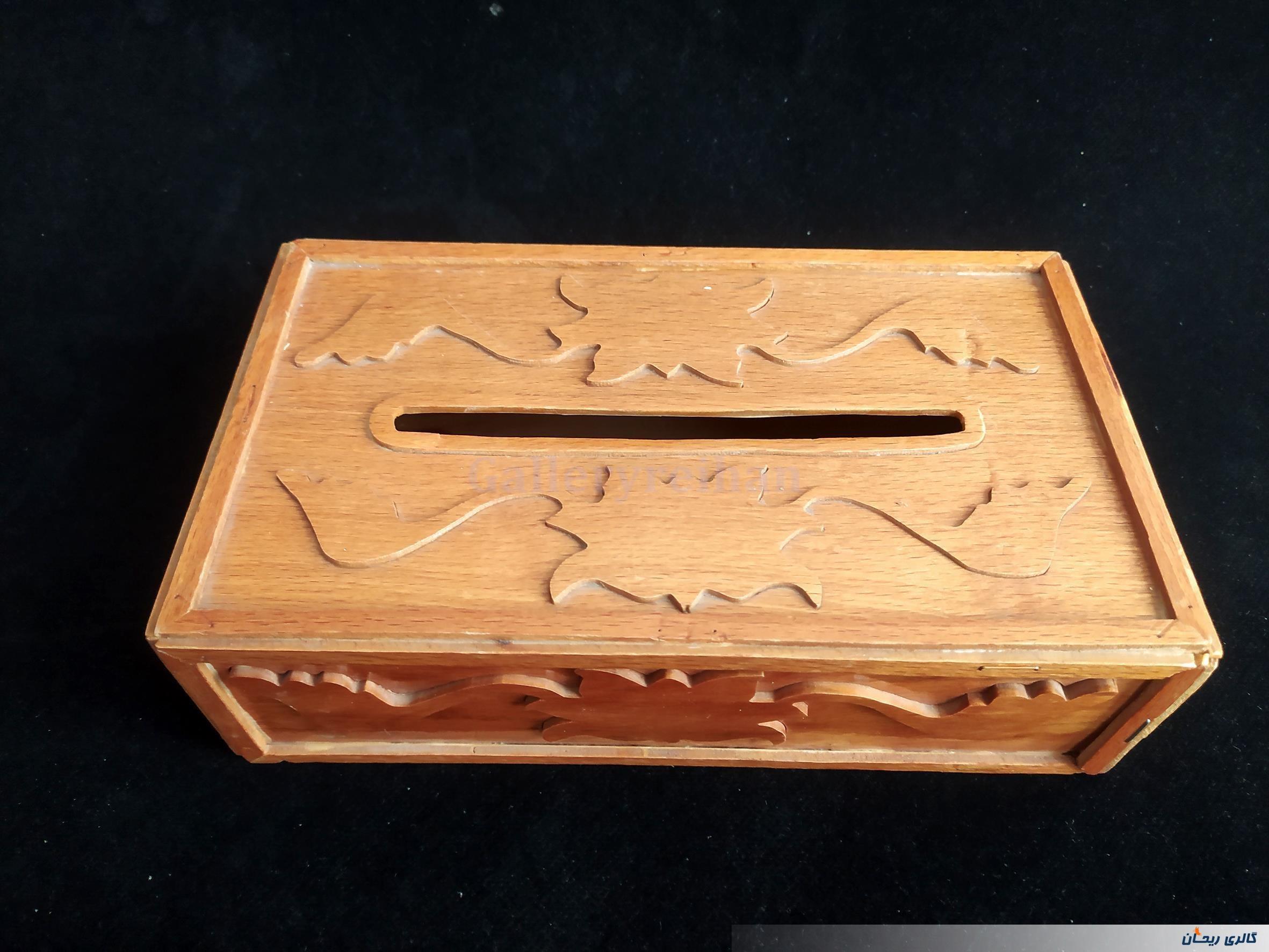 جعبه دستمال کاغذی قدیمی معرق کاری