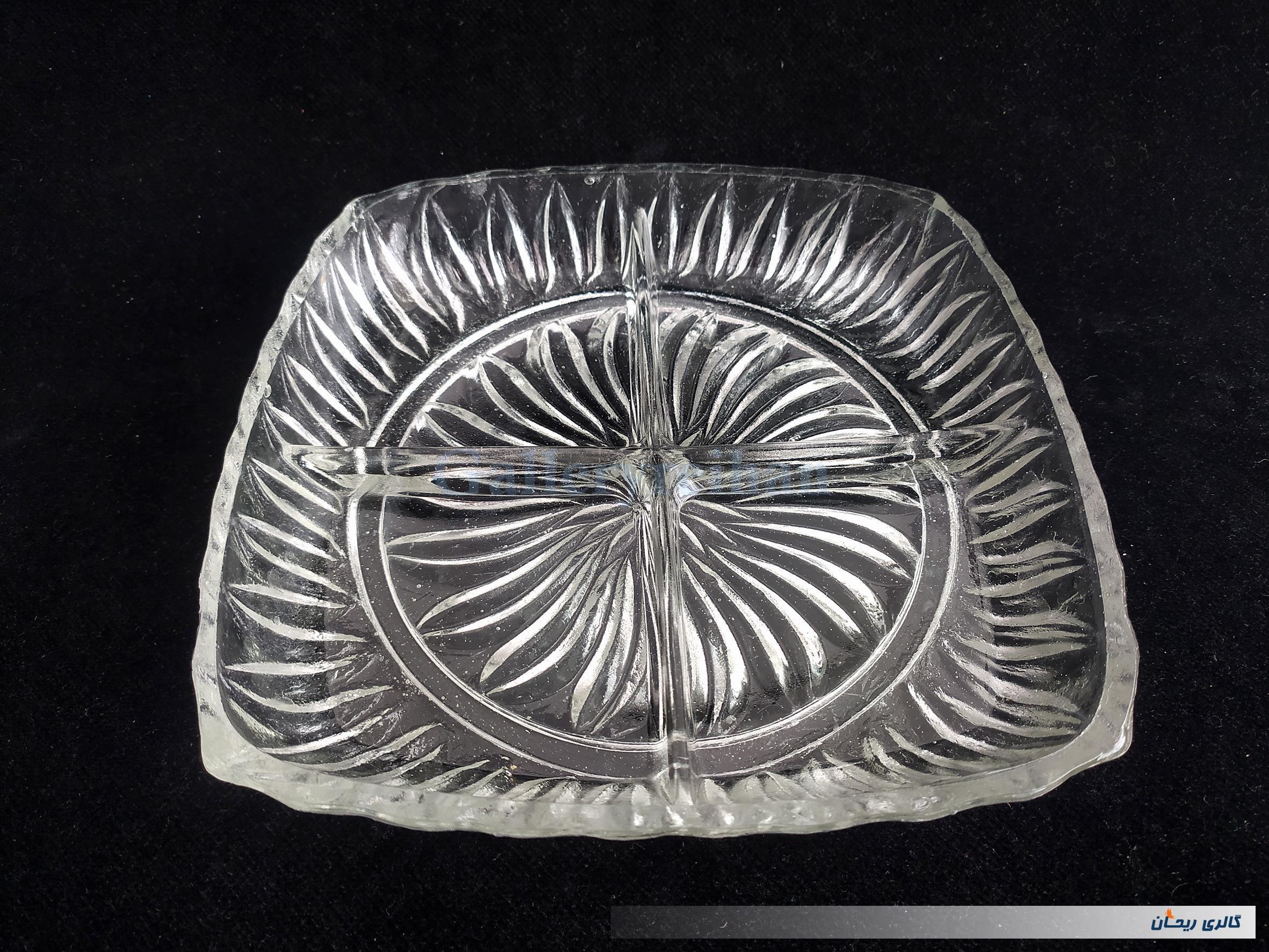 اردو خوری قدیمی بلور ضخیم 4 قسمته 