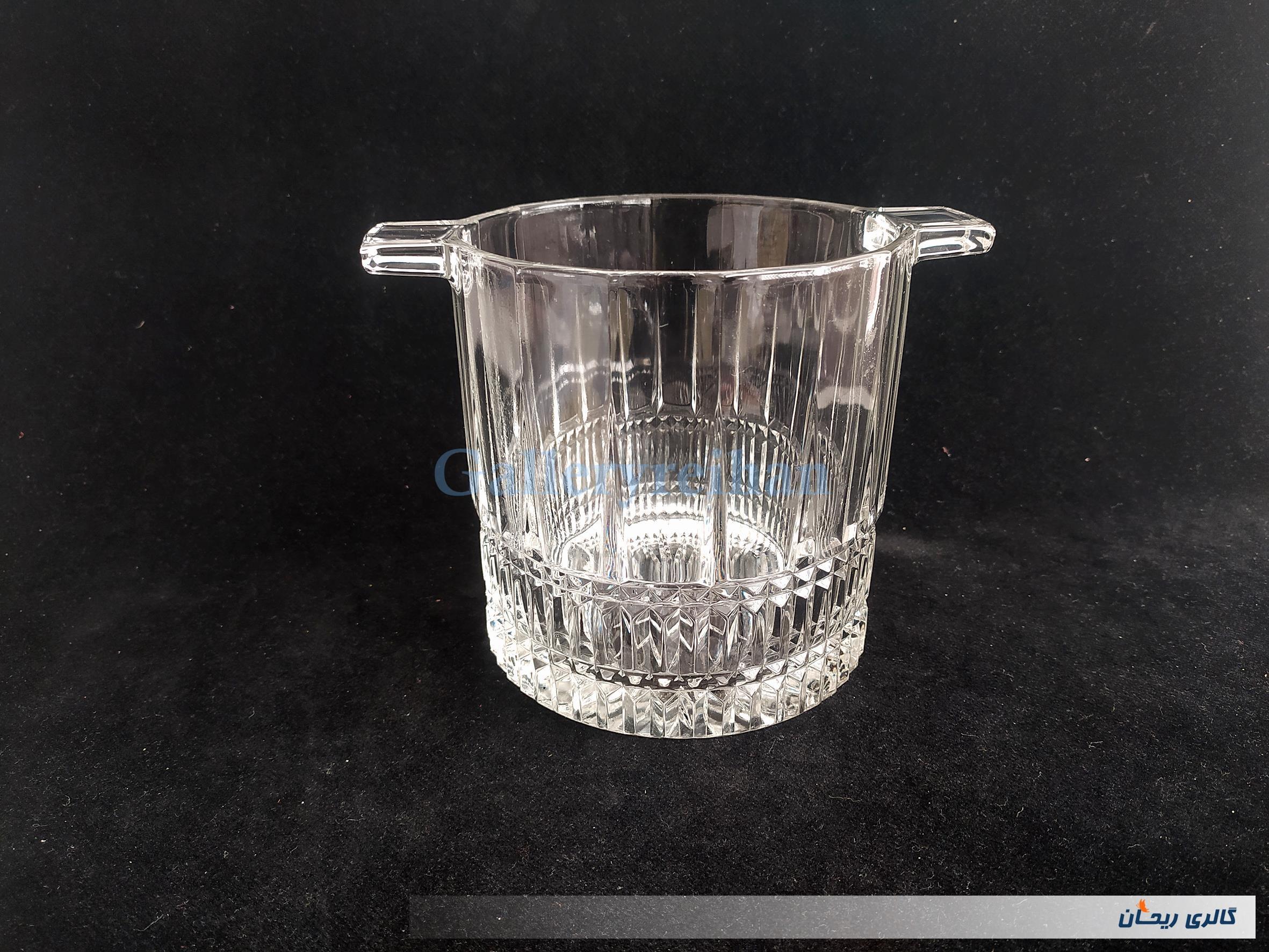 یخدان کریستال فرانسه حک شده در زیر ظرف 