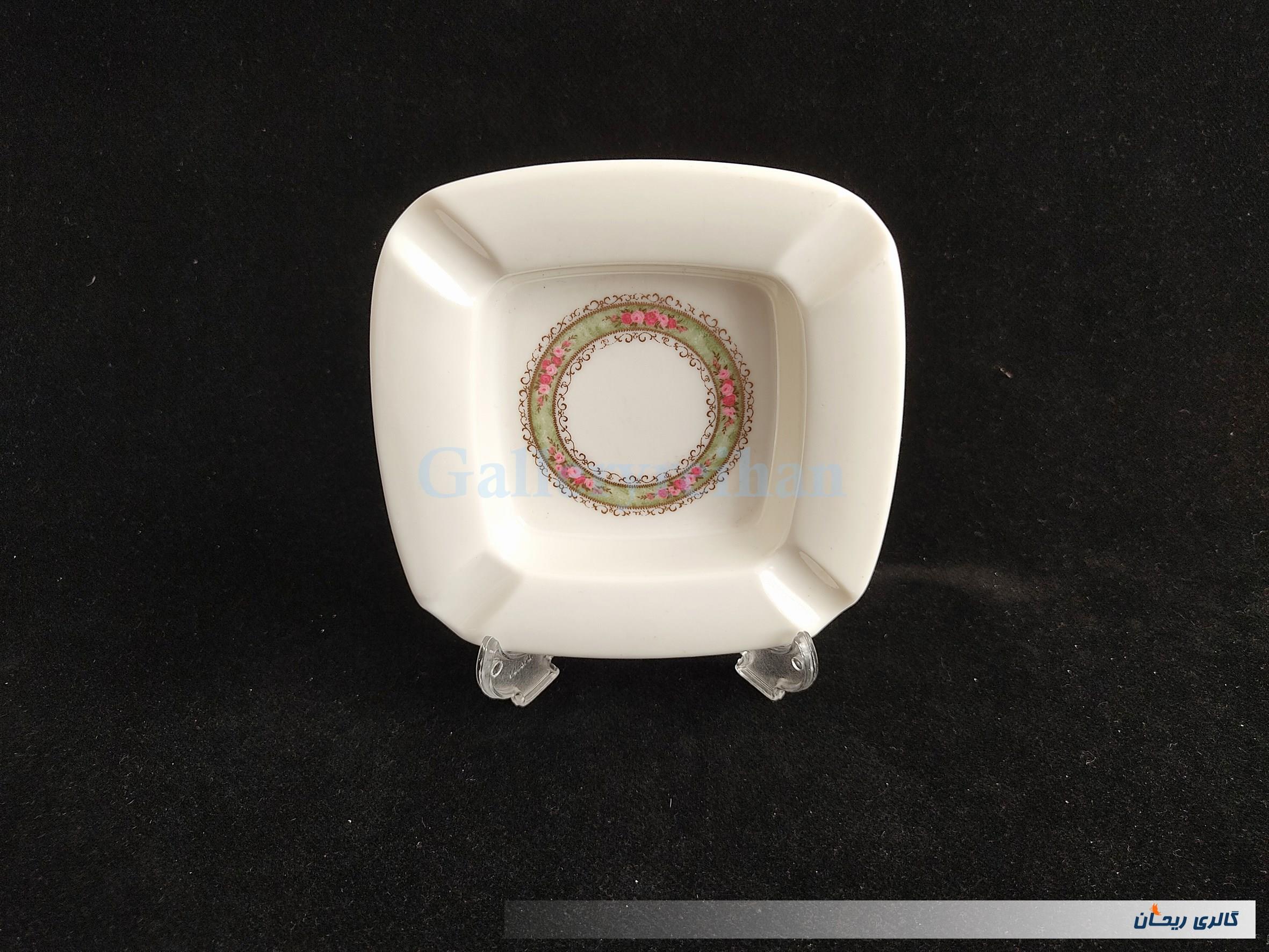 زیرسیگاری ملامین قدیمی طرح گل 