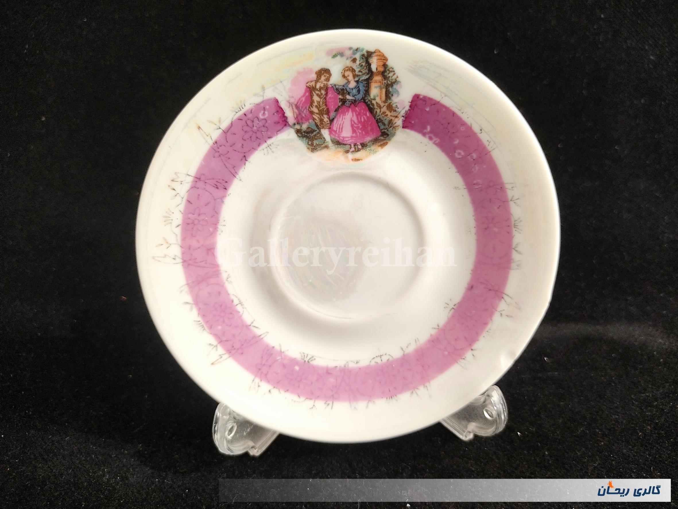 دیوارکوب یا زیر فنجانی لیلی و مجنون قدیمی 