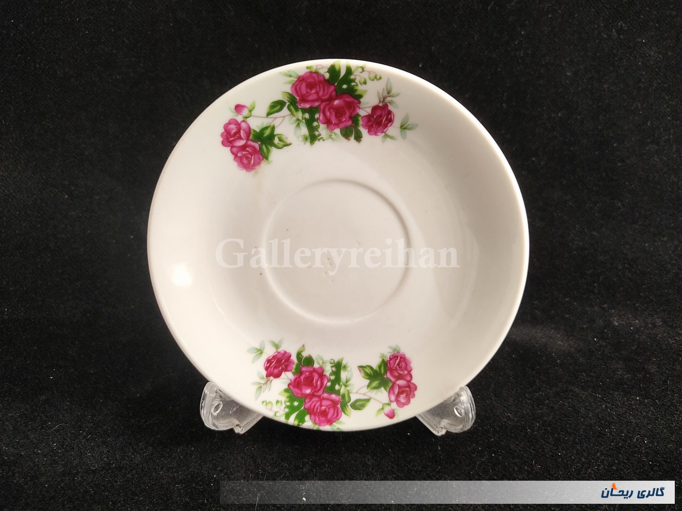 دیوارکوب یا زیرفنجانی گل سرخی قدیمی