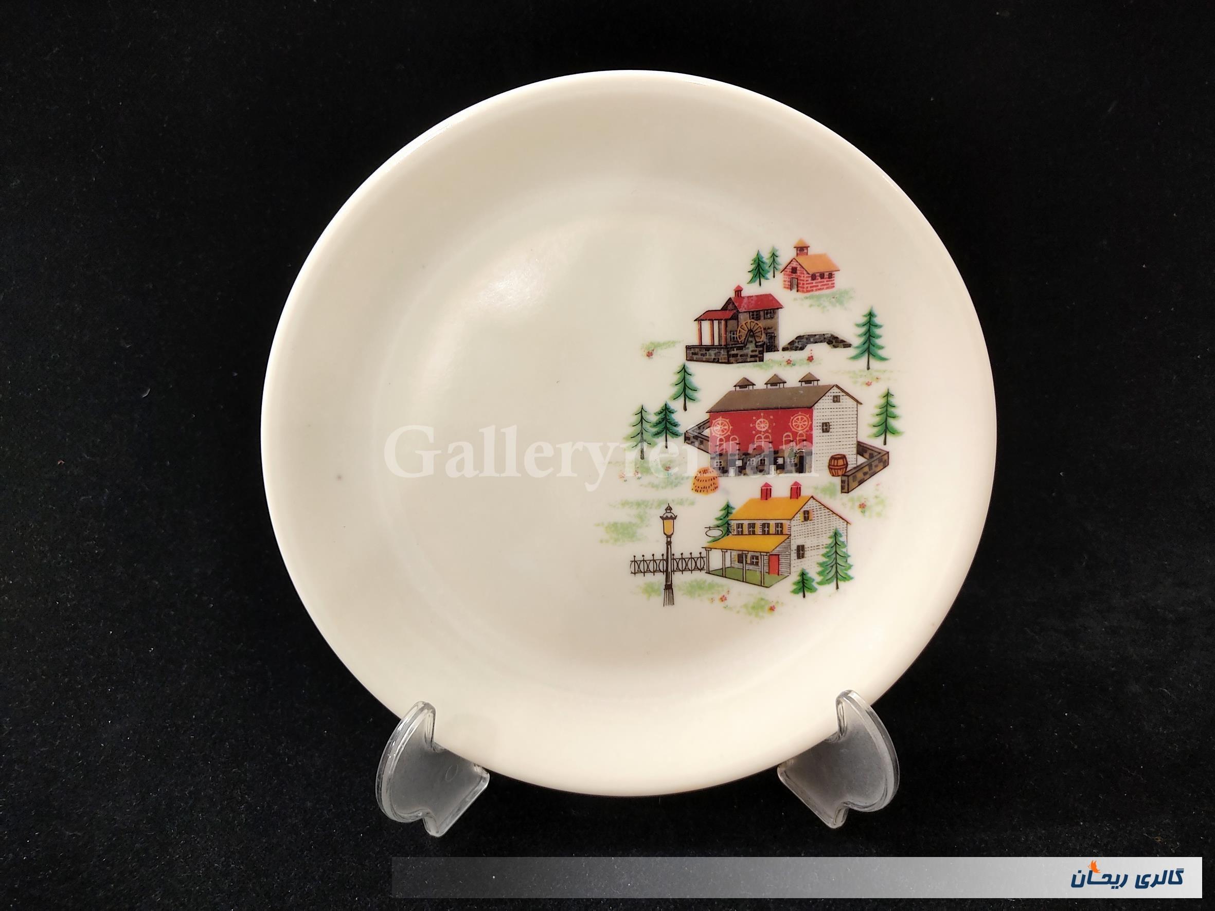 دیوارکوب ملامین قدیمی طرح کلبه