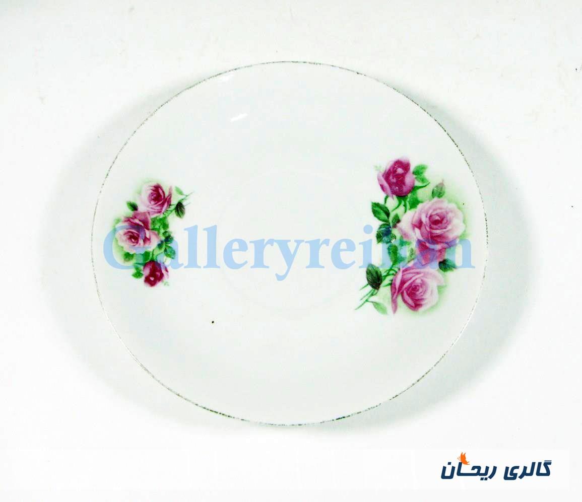 دیوارکوب یا زیر فنجانی شاخه گل سرخی قدیمی