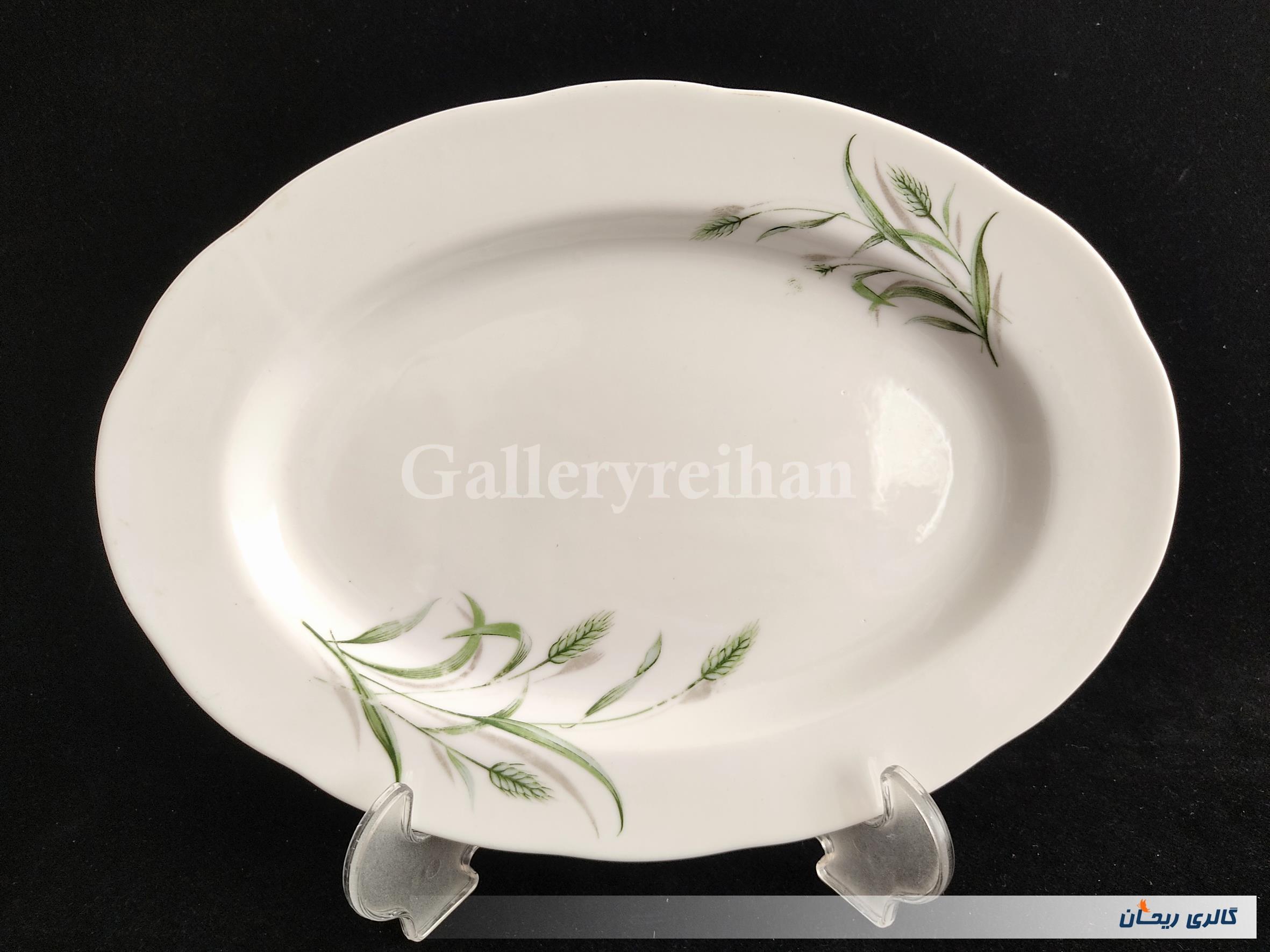 دیس چینی قدیمی طرح شاخه گندم 